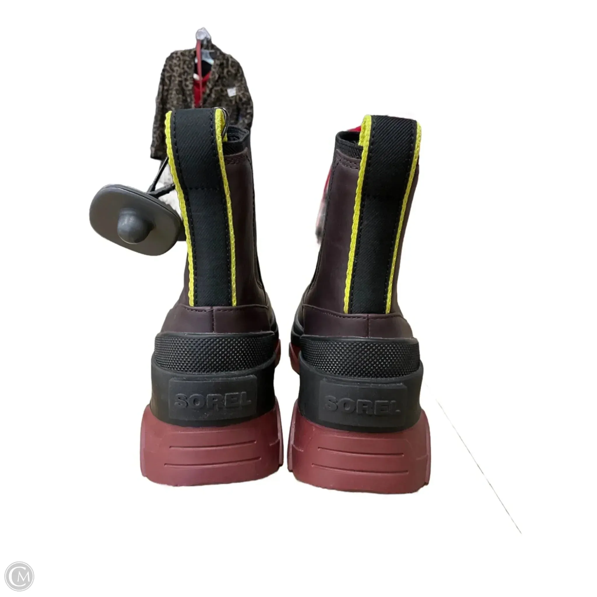 Boots Ankle Heels By Sorel In Maroon, Size: 6 Chelsea Rain Boots