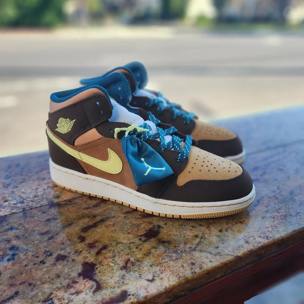 Air Jordan 1 Mid SE 'Cacao Wow' Bapes Sneakers