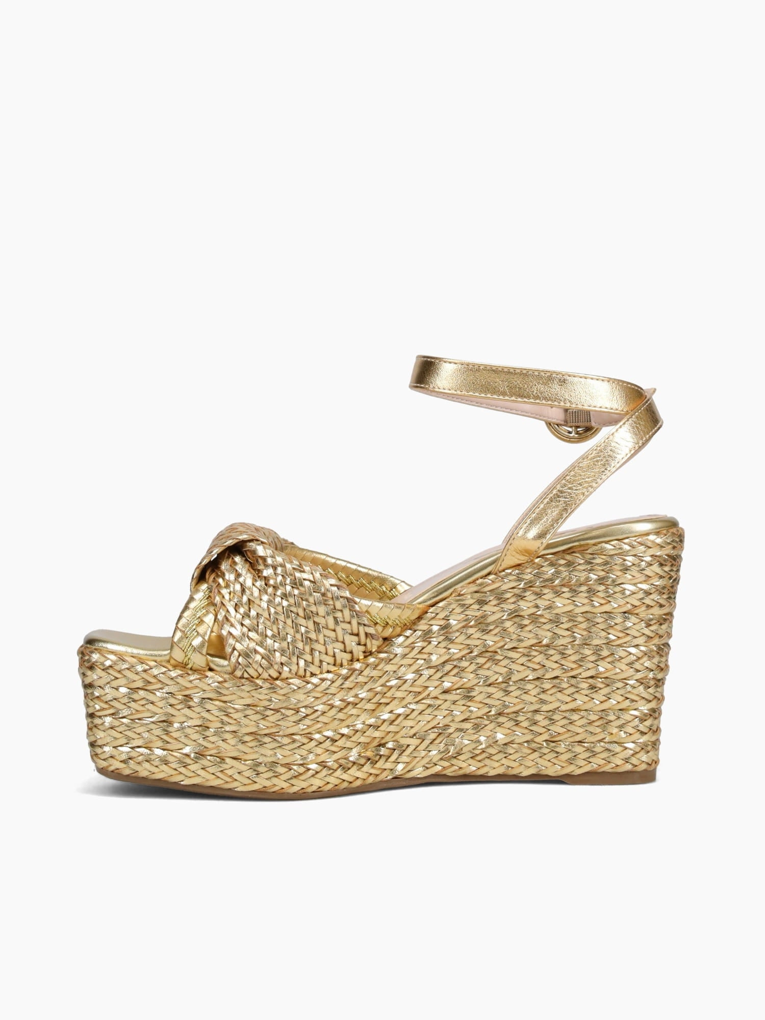 Casual Leather Shoes Luna Gold Trenza