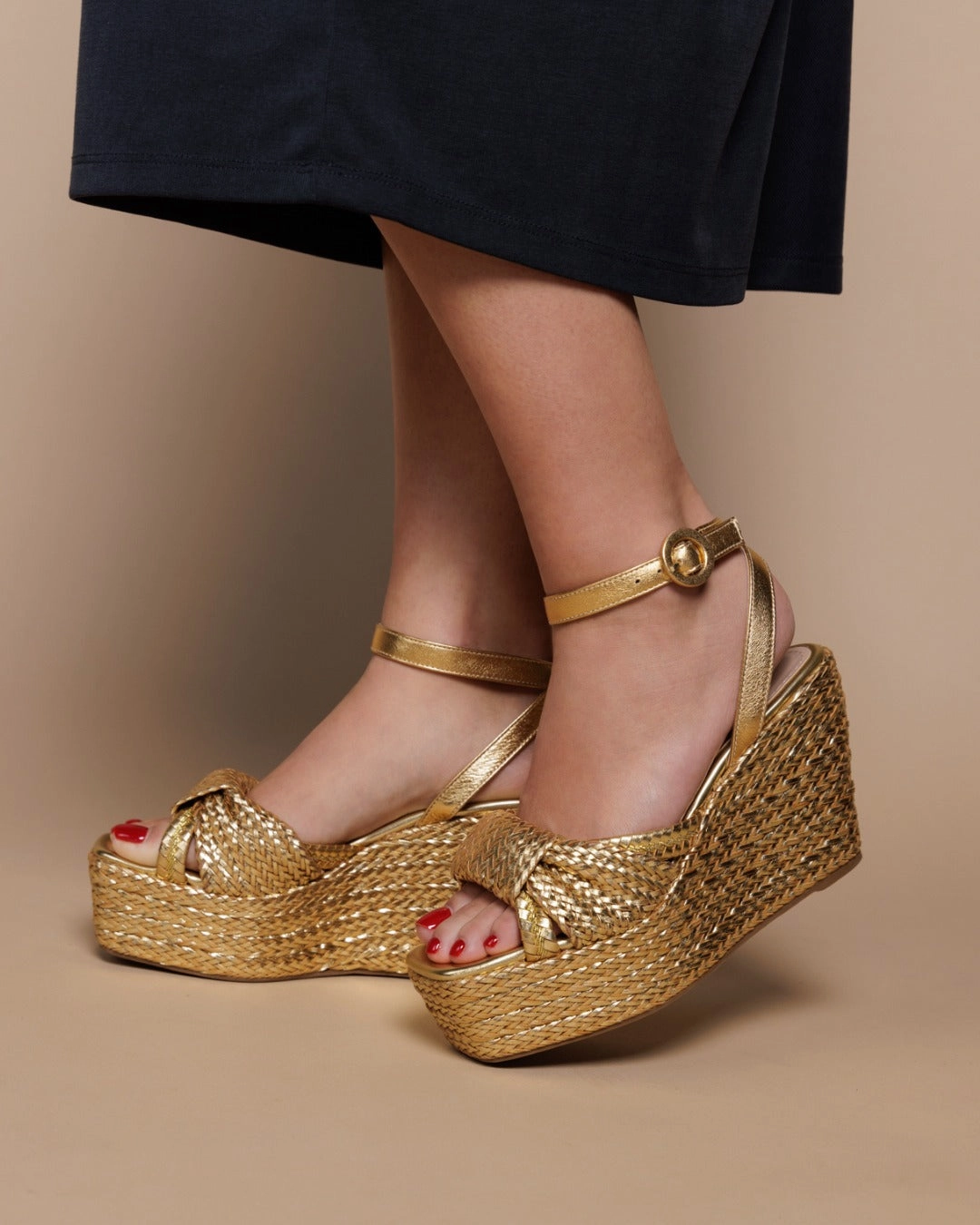 Luna Gold Trenza Casual Shoes Red