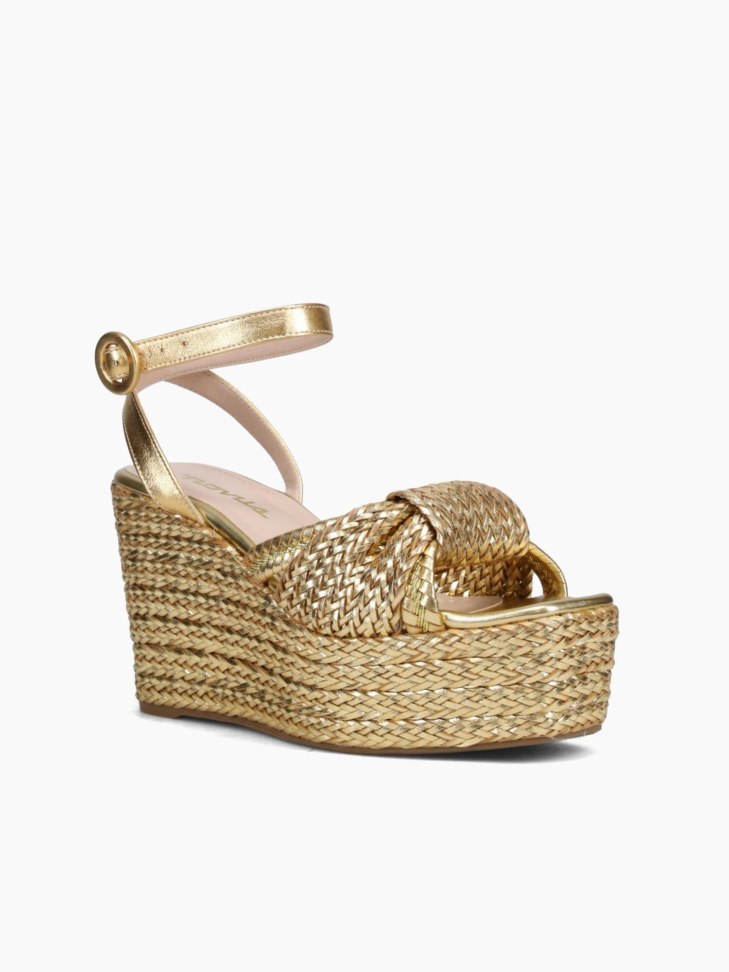 Square Toe Casual Shoes Luna Gold Trenza