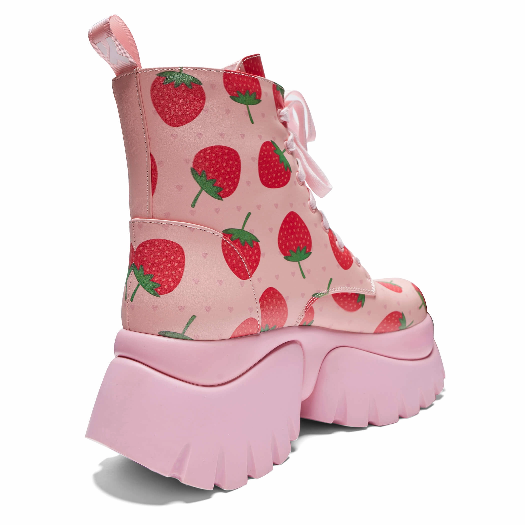 Strawberry Spongecake Pink 'Monster' Boots Distressed Cowboy Boots