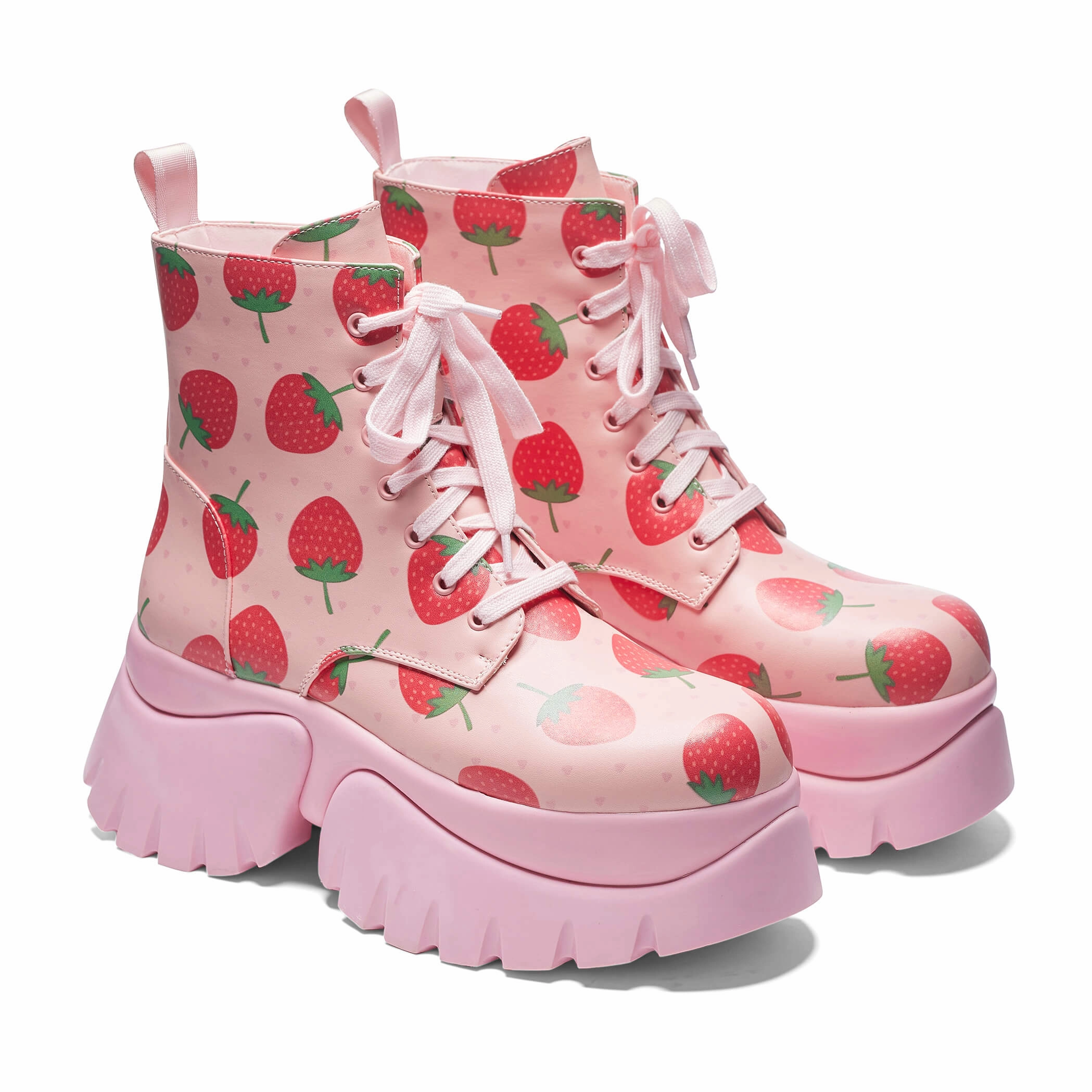 Strawberry Spongecake Pink 'Monster' Boots Corcoran Paratrooper Boots