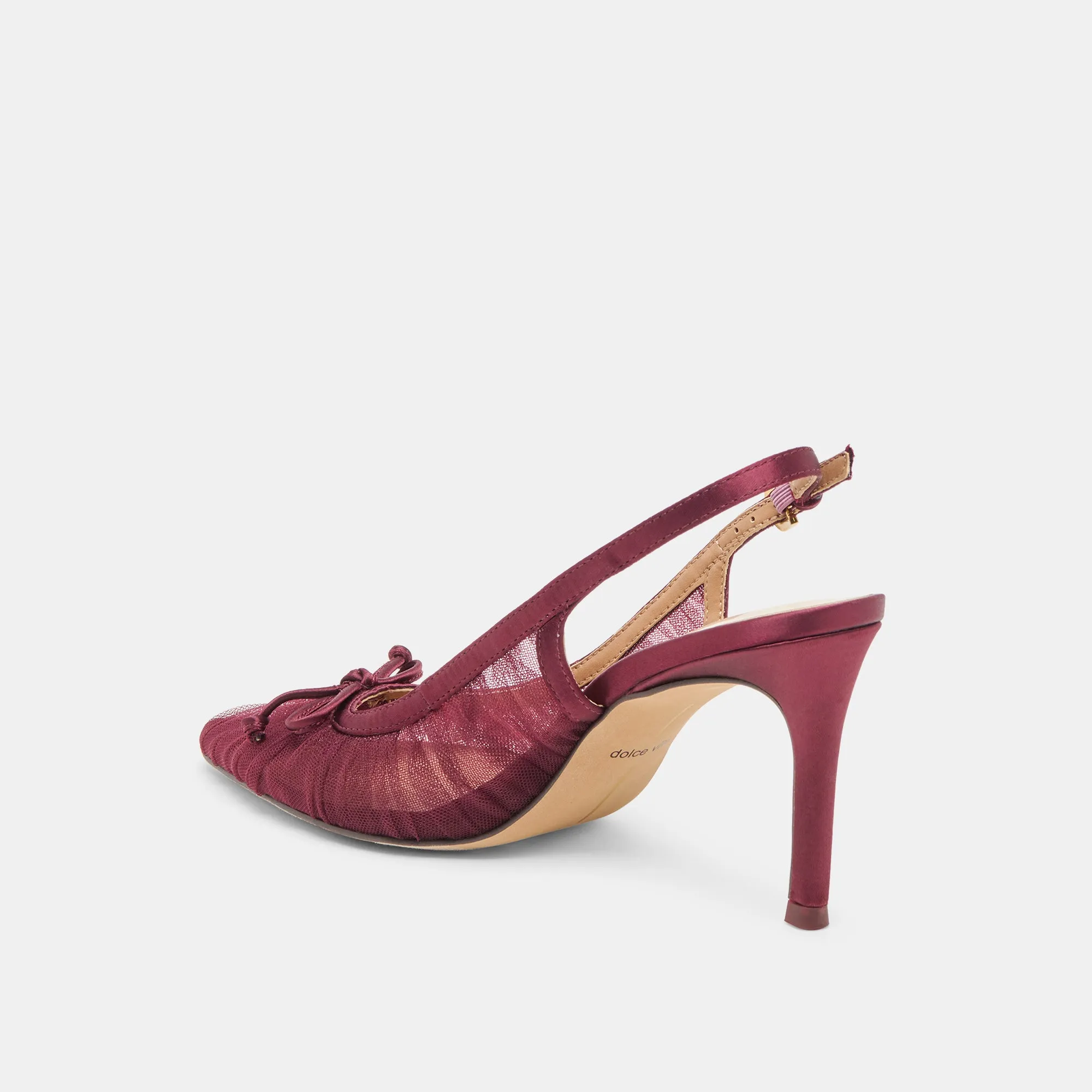 Quality Heel Shoes YELA HEELS CRANBERRY TULLE