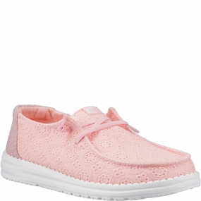 HEYDUDE Wendy Eyelet Lace Shoes Cheap Casual Athletic Shoes