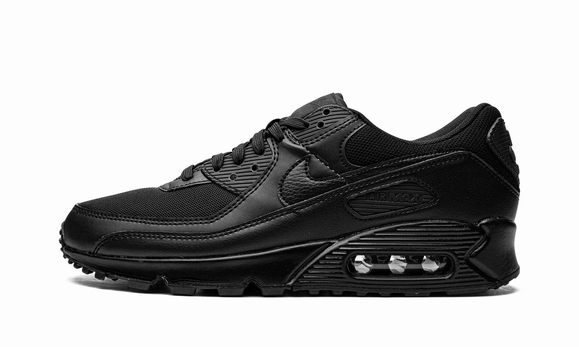 AIR MAX 90 MNS WMNS "Triple Black" Self Lacing Shoes Nike