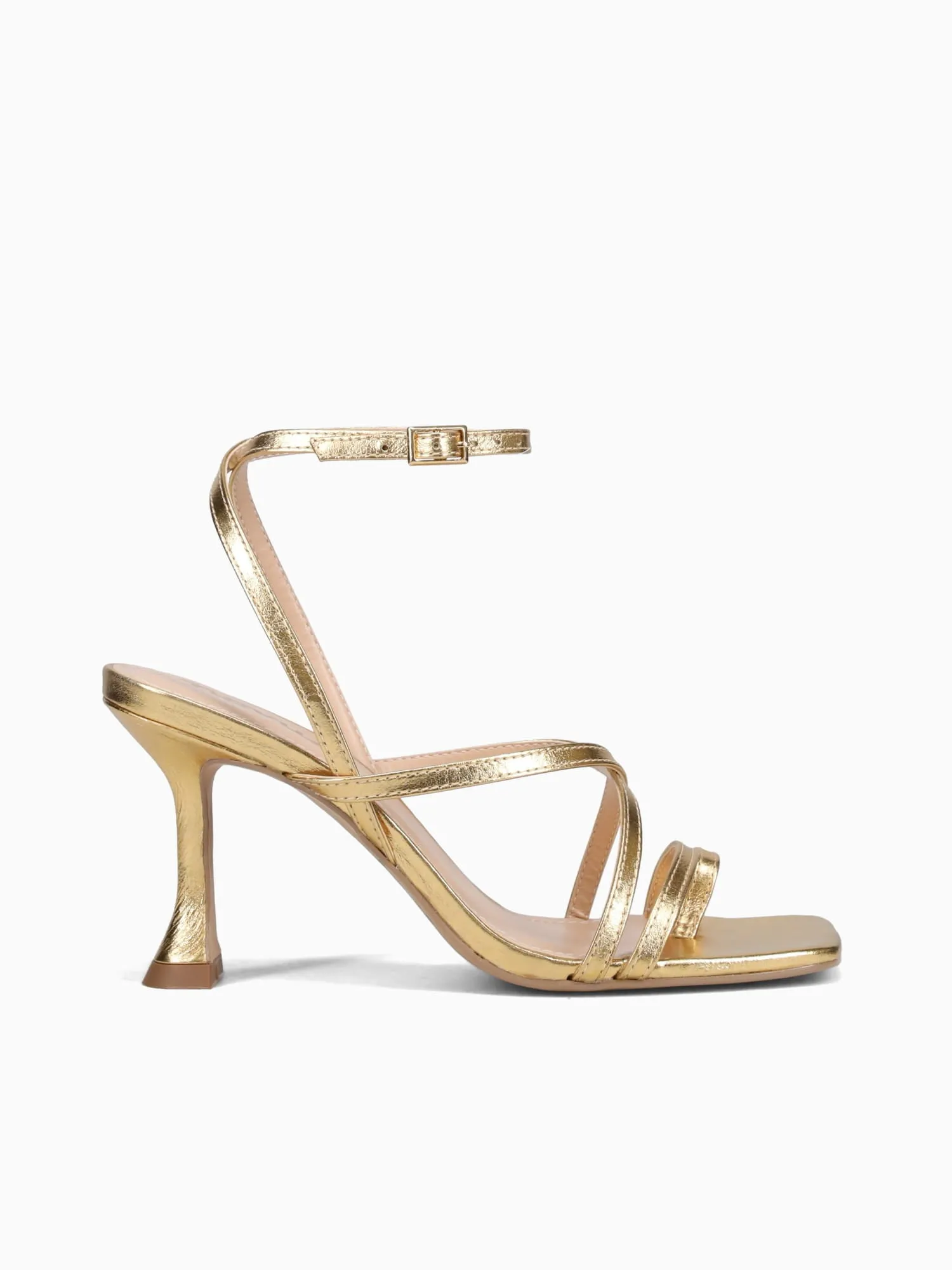 Grain Leather Casual Shoes Hillary Gold Crystal Leather