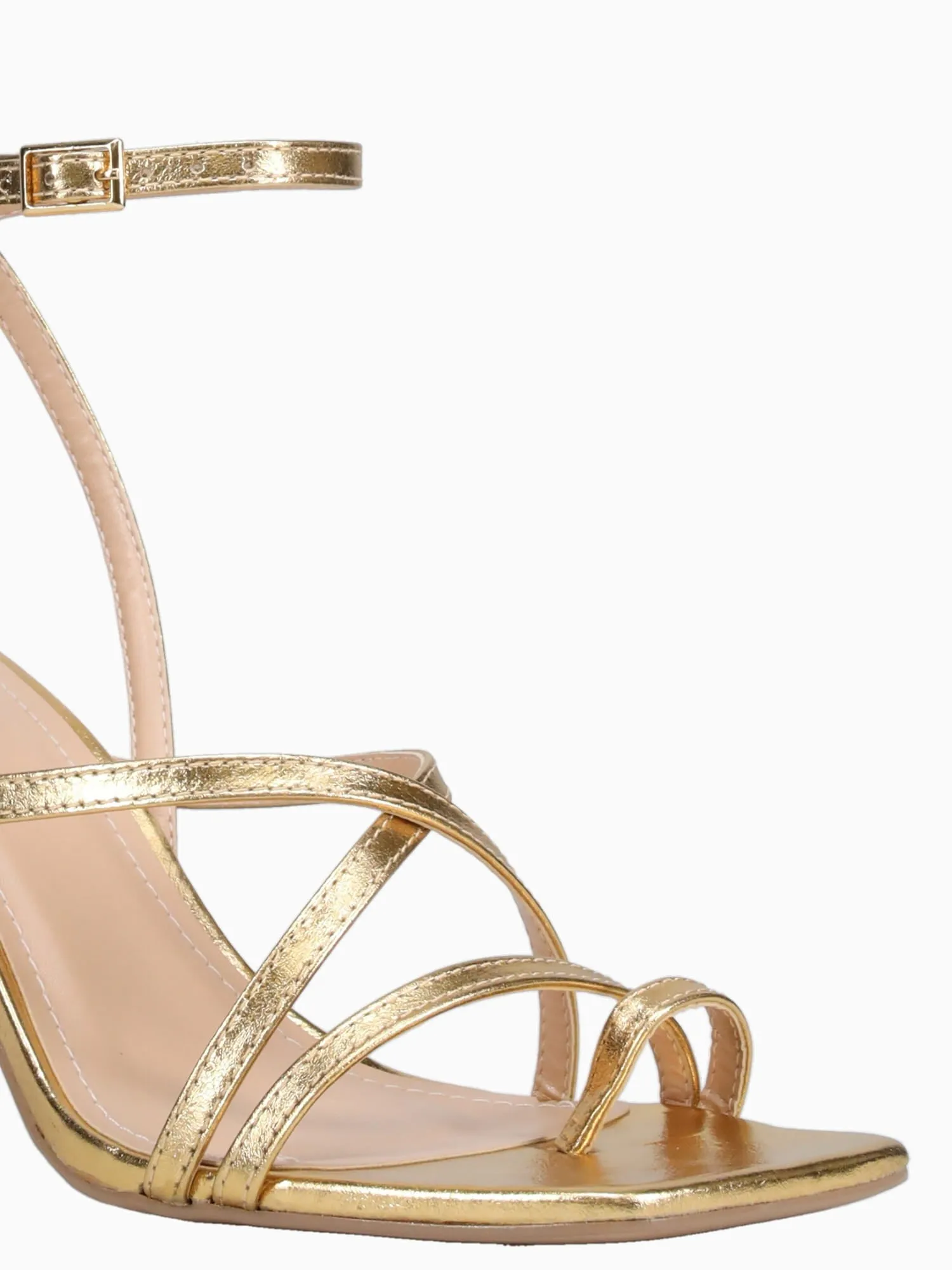 Easy Casual Shoes Hillary Gold Crystal Leather