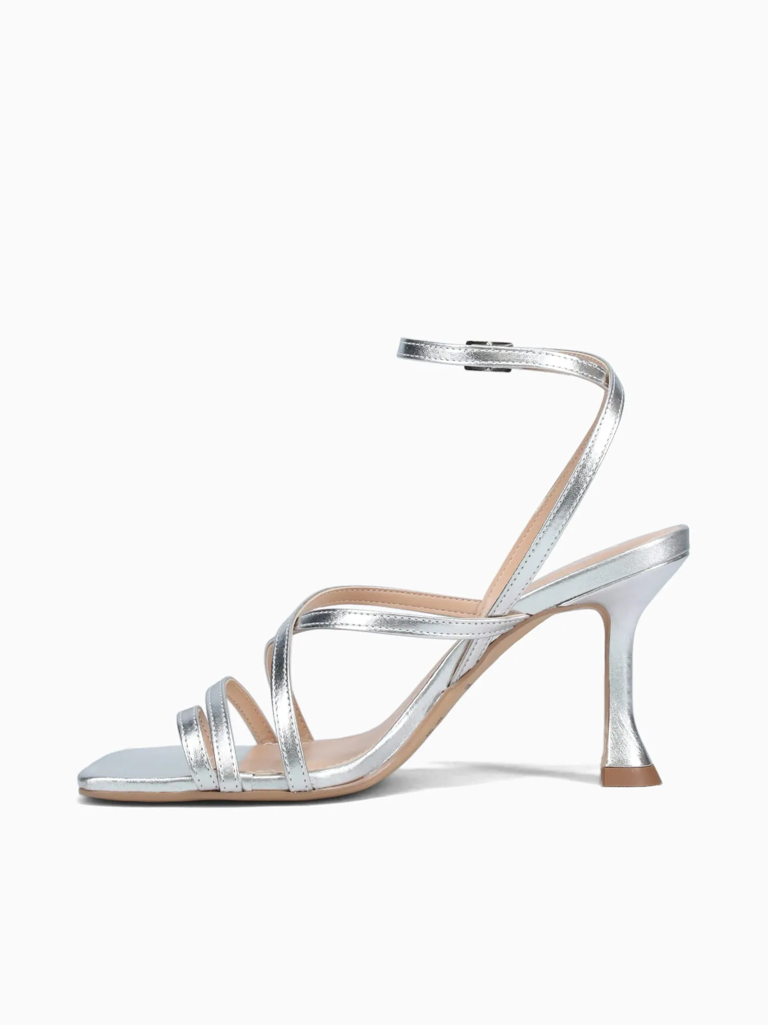 Barefoot Shoes Business Casual Hillary Silver Crystal Leather