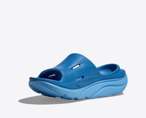 HOKA ALL GENDER ORA RECOVERY SLIDE 3 - COASTAL SKY/ALL ABOARD Heel Mule Sandals