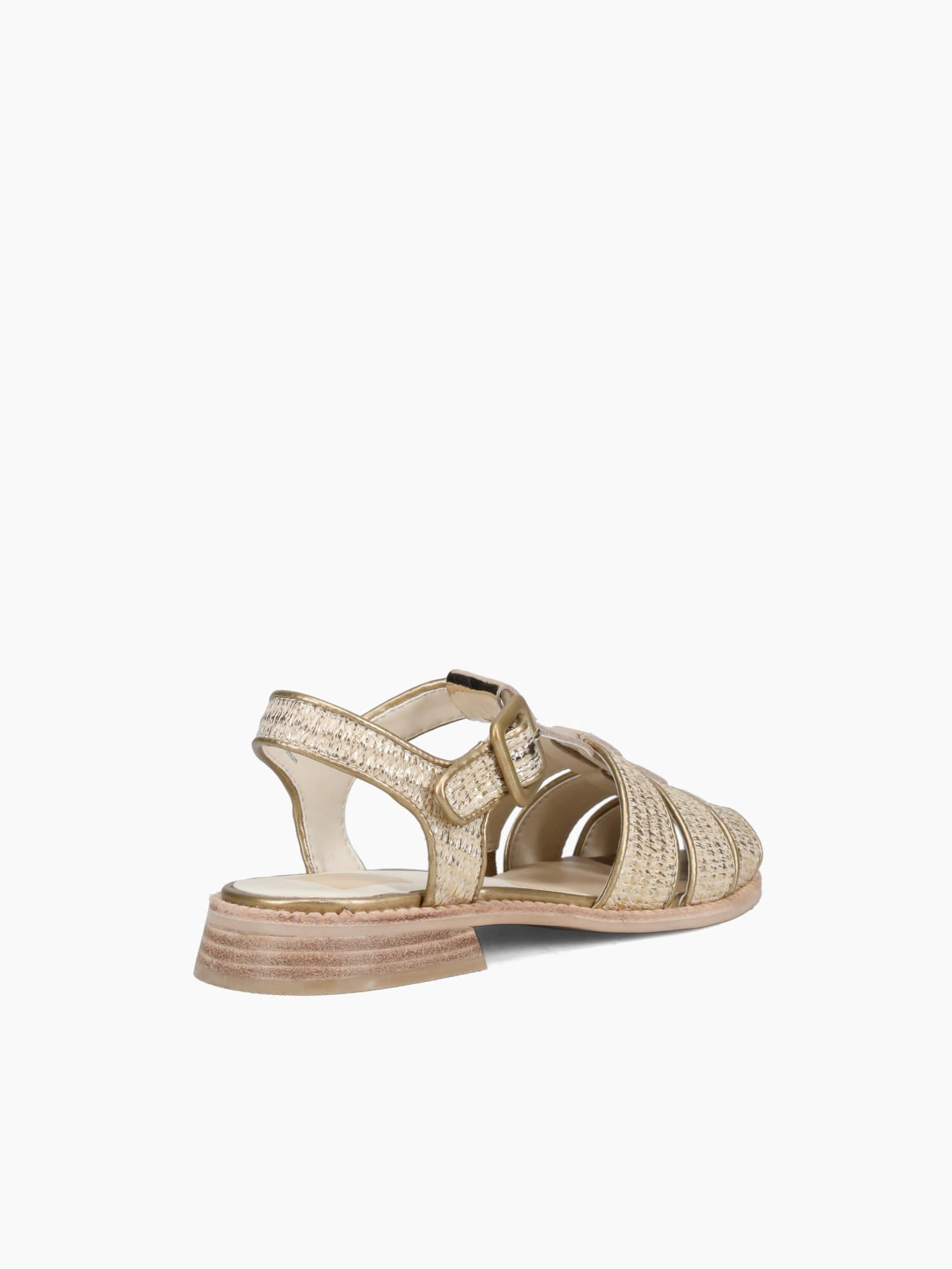 Holis Light Gold Raffia Casual Shoes With Memory Foam