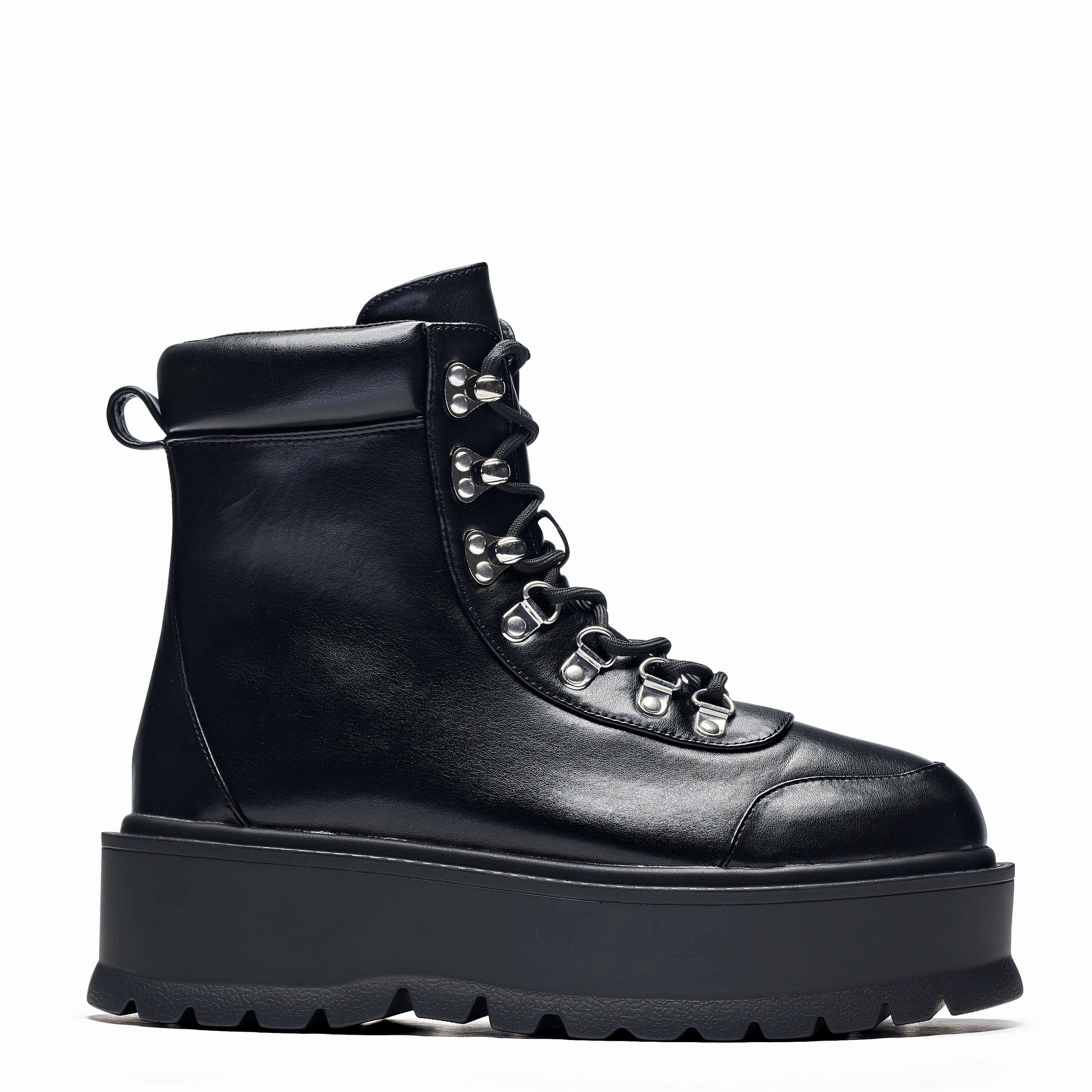 HYDRA All Black Matrix Platform Boots Arctica Ankle Boots