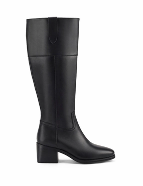 Zoey Riding Boots - Black Leather Fur Boots Amazon