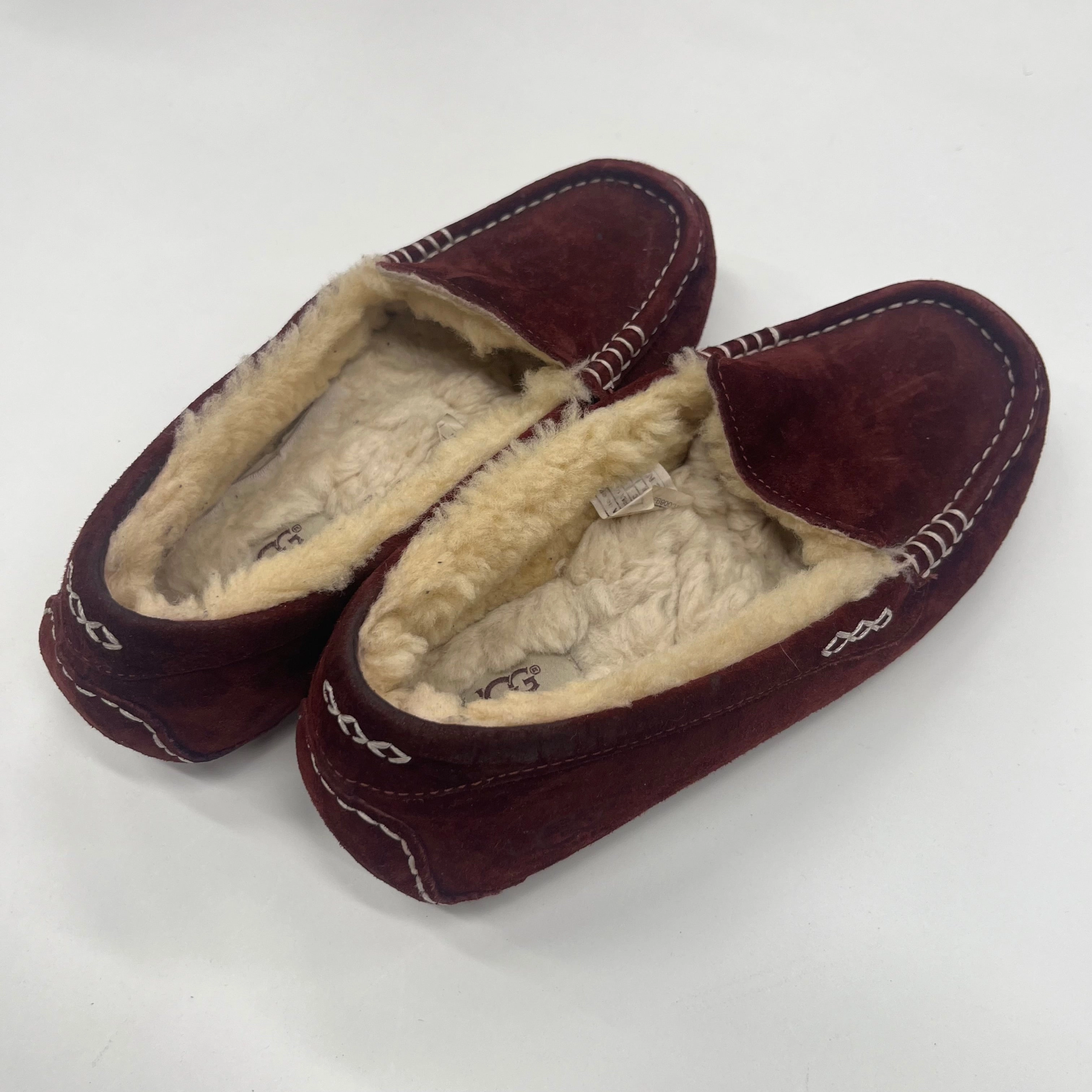 Burgundy Shoes Flats Espadrille Ugg, Size 6 Flat Shoes Called