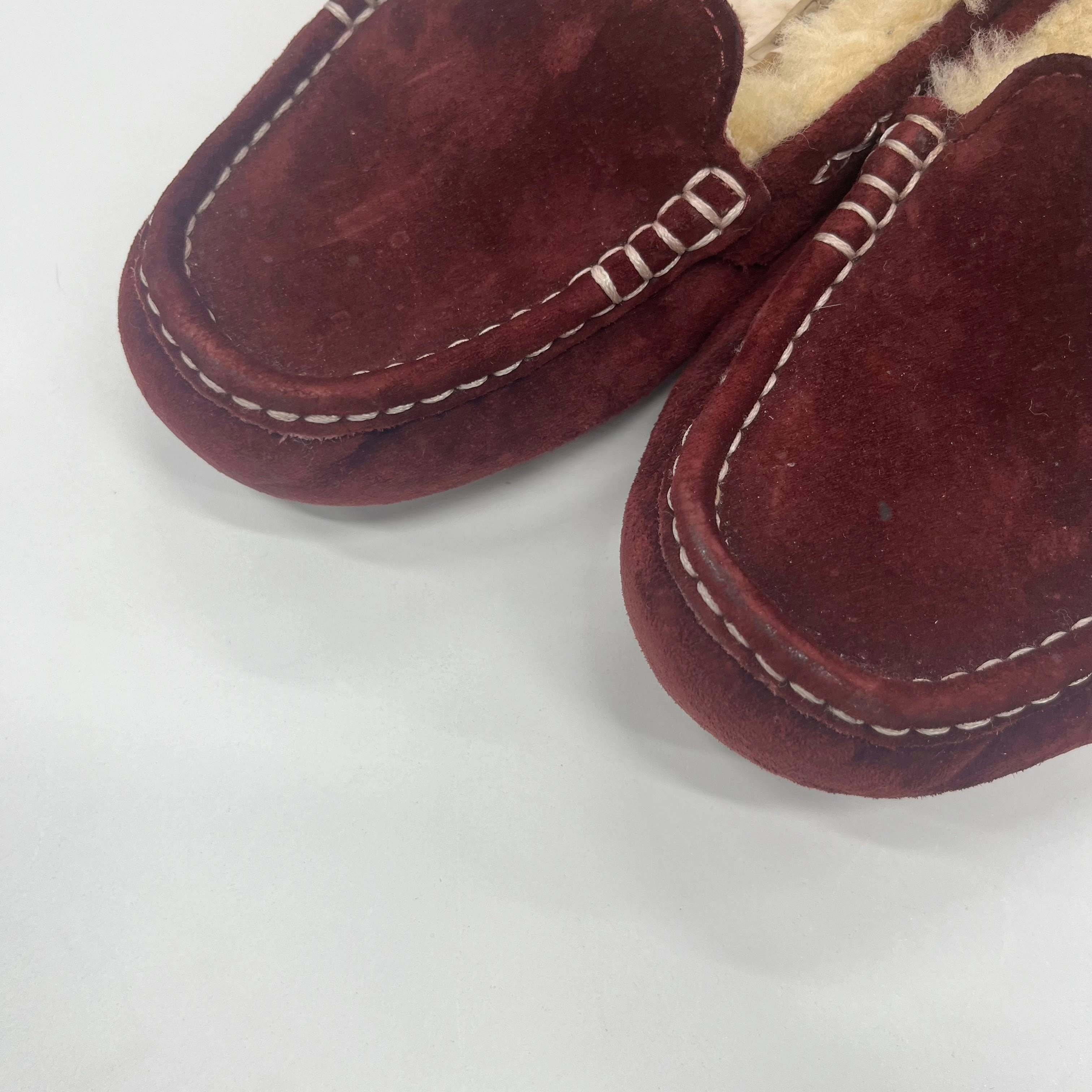 Flat Interview Shoes Burgundy Shoes Flats Espadrille Ugg, Size 6