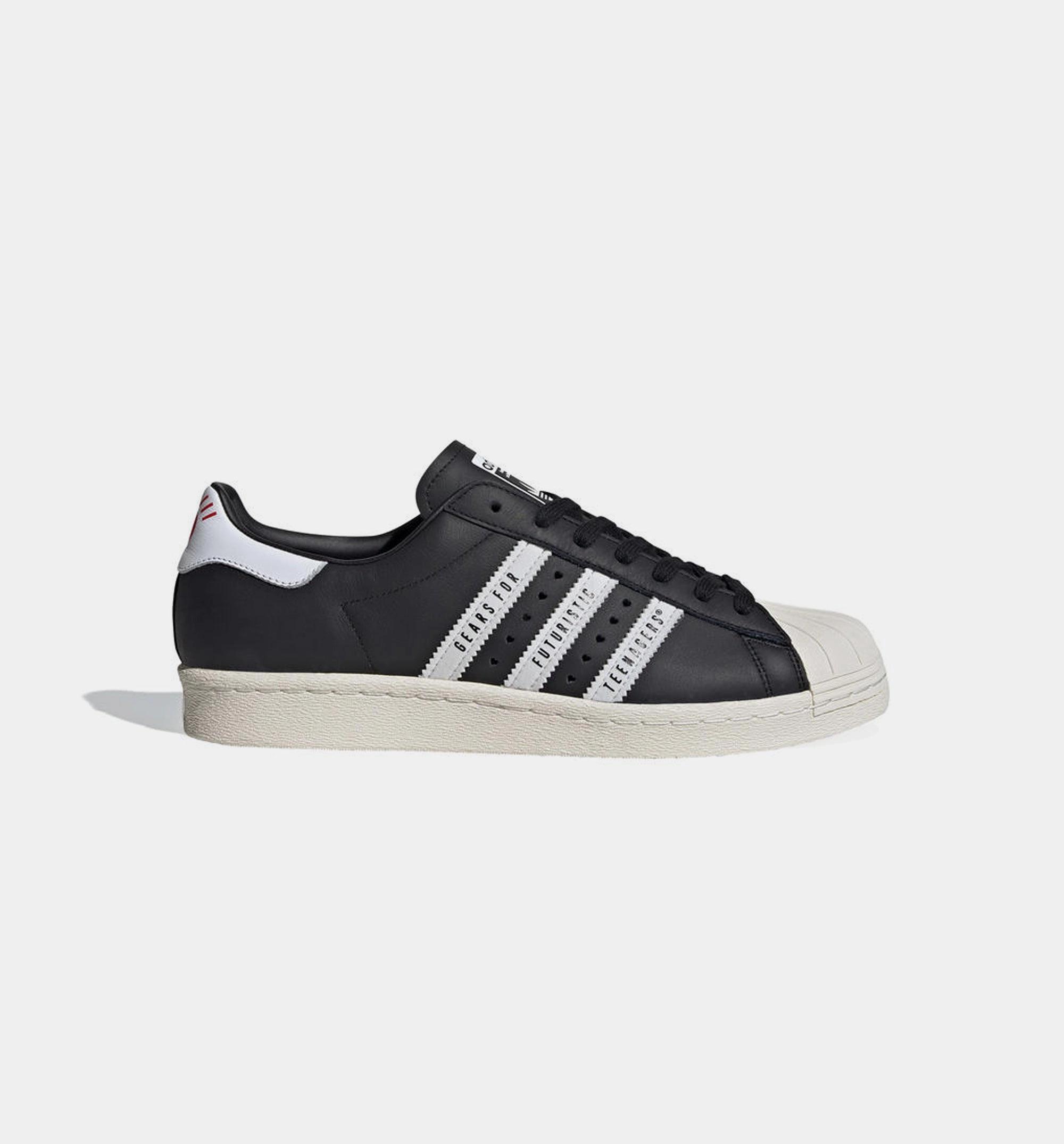 Adidas Shoes With White Stripes Superstar 80 Human Made Mens Lifestyle Shoe - Black/White