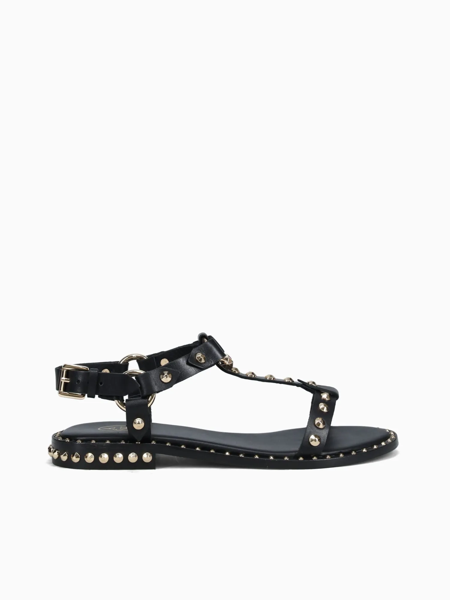 Patsy Black Gold soft leather Ugg Disquette Slip-on Casual Shoes