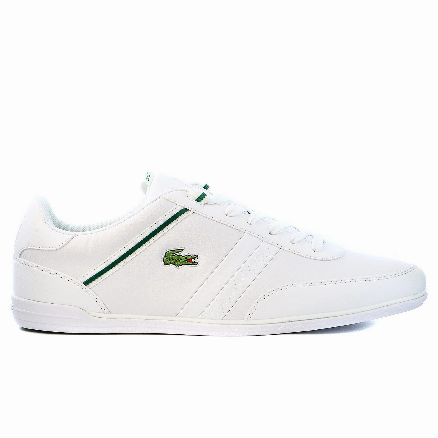 Casual Shoes For Khakis Lacoste Giron HTB SPM Leather Fashion Sneaker Shoe - White/Green - Mens