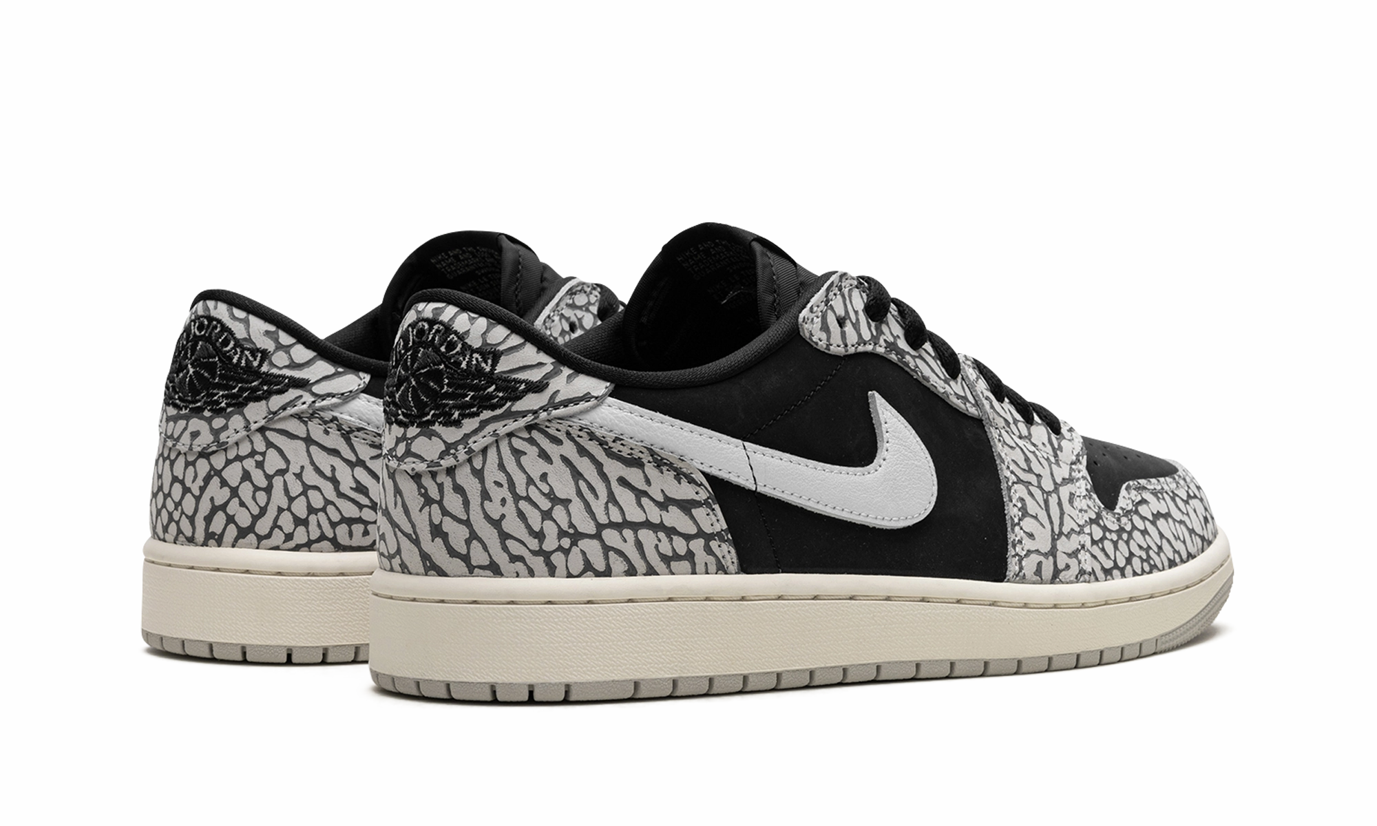 White Glitter Sneakers AIR JORDAN 1 LO WMNS "Elephant Print"