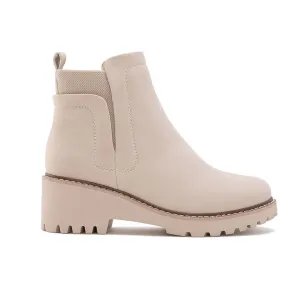 CALLY Red Kitten Heel Boots