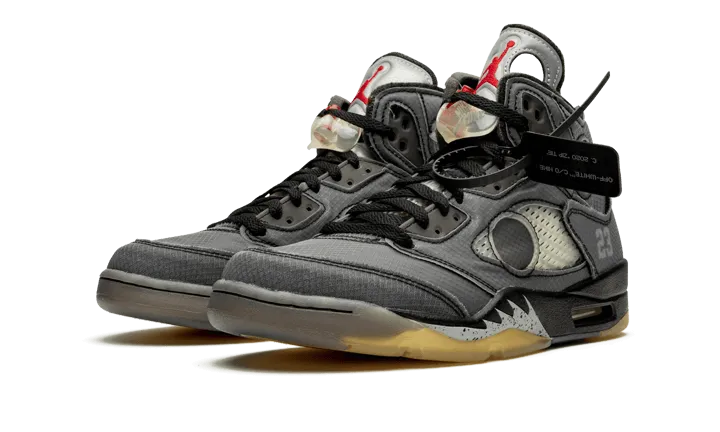 Air Jordan 5 Retro Off-White Black Mini Sneakers