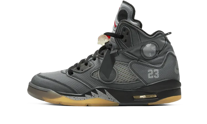 Air Jordan 5 Retro Off-White Black Reelwind Sneakers