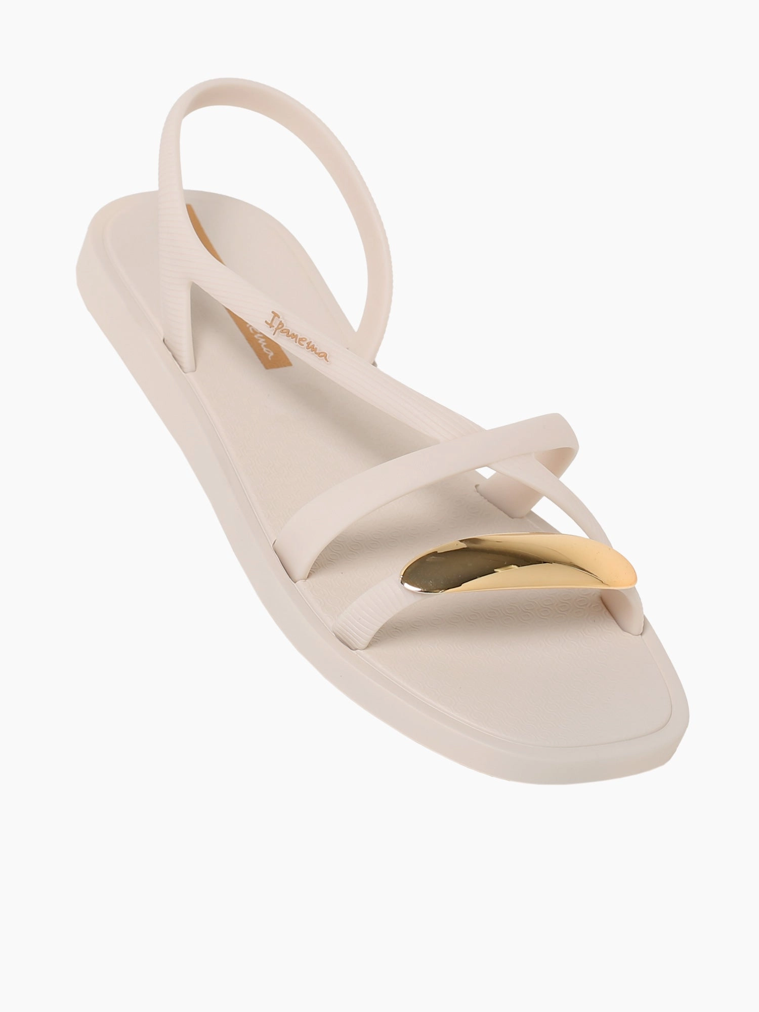 High Ankle Casual Shoes Ipa Go Chic Beige Gold Metallic