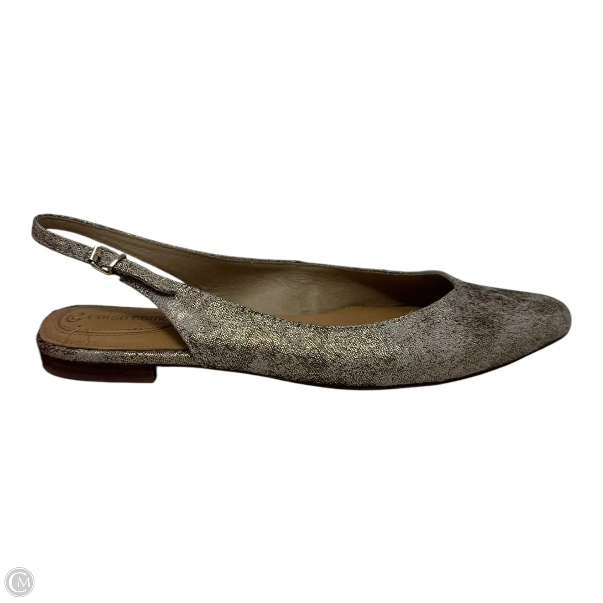 Best Business Casual Shoes Wide Feet Jackey Slingback Flats By Corso Como In Gold, Size: 10