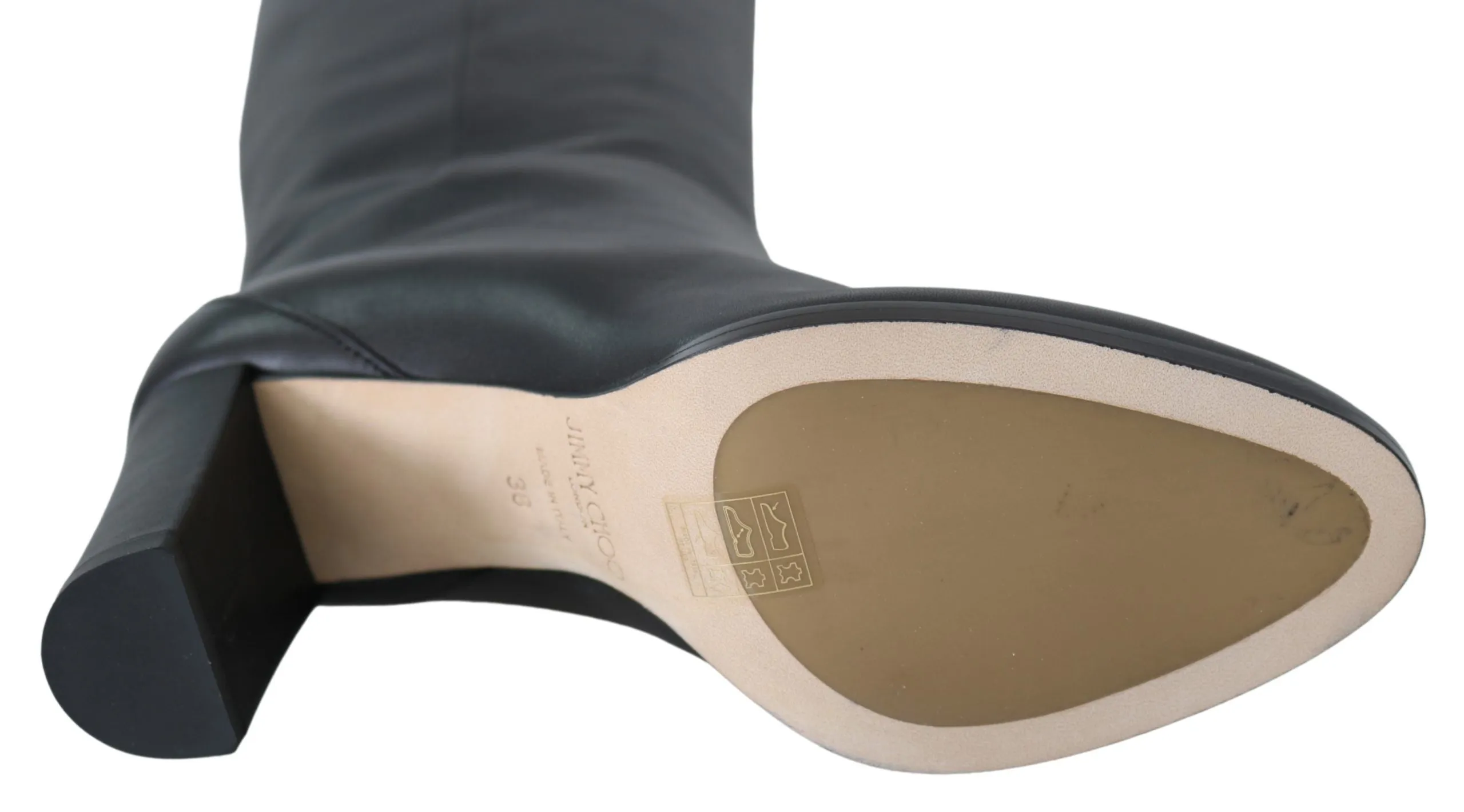 Jimmy Choo Elegant  Calf Leather Heeled Women's Boots Size 15 Cowboy Boots