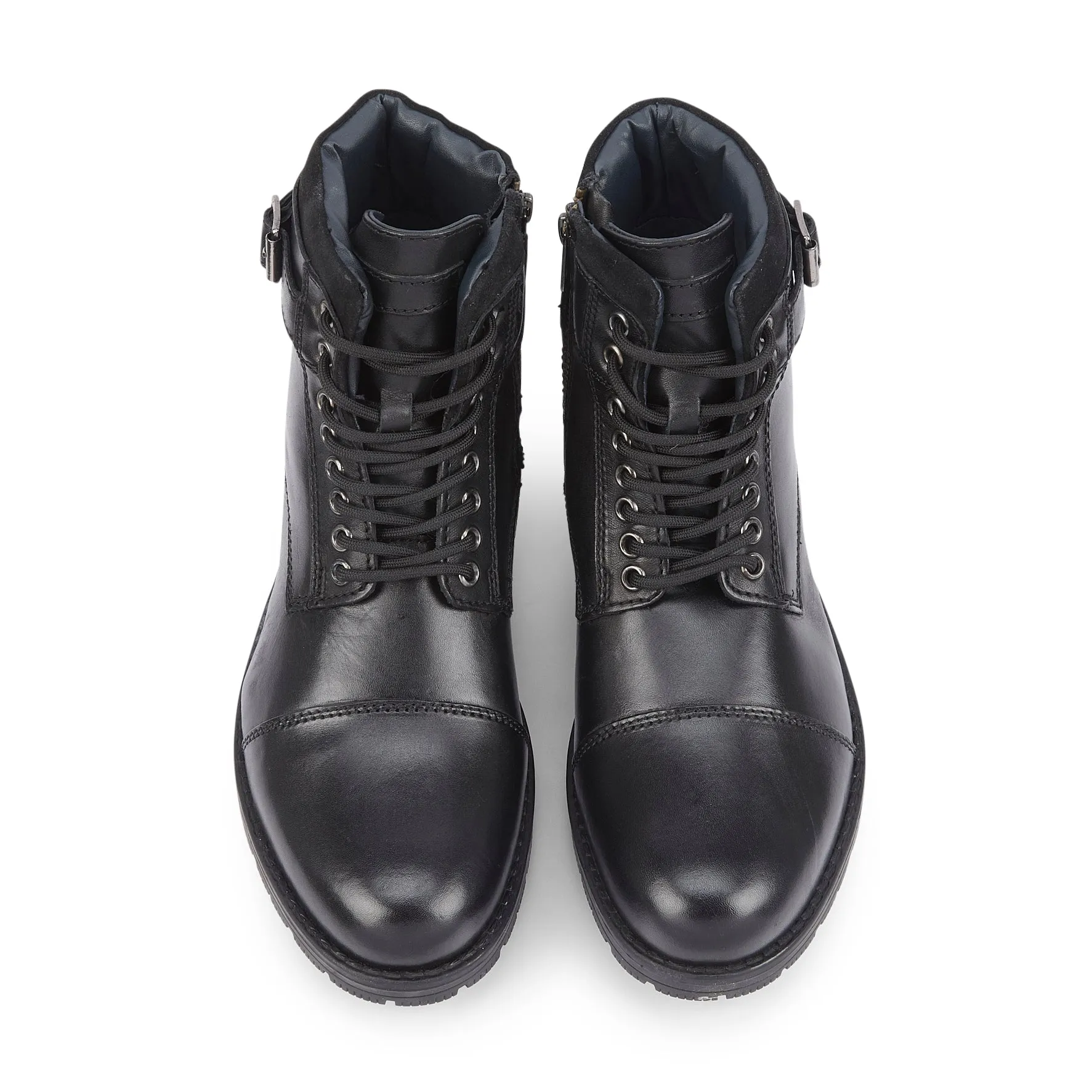 JJ Leather Lace up Boots - Black Boots Timberland Femme