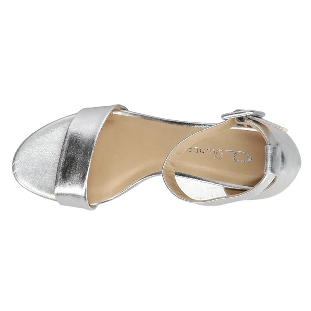 Country Casuals Shoes Jody Metallic Block Heel Ankle Strap Sandals