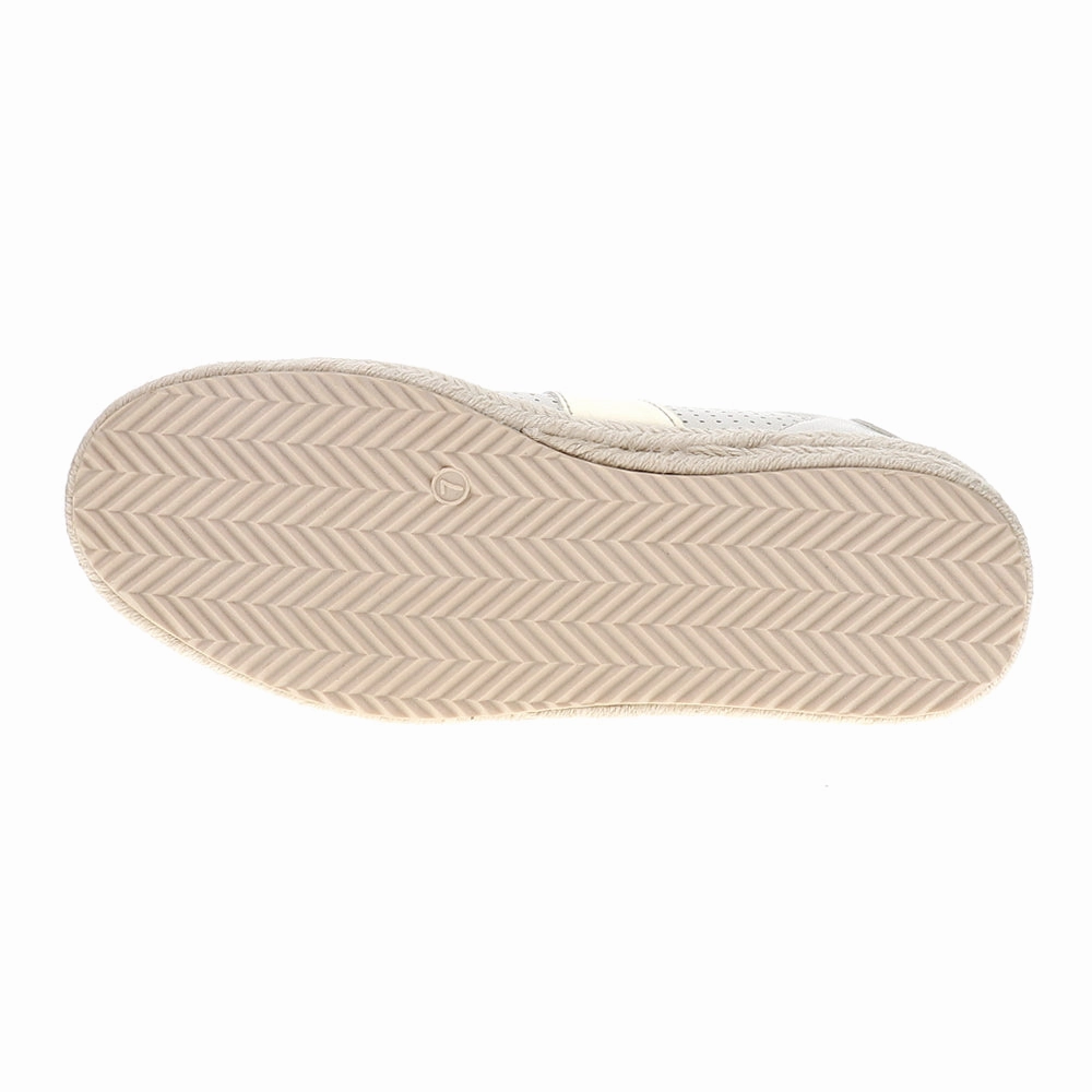 Business Casual White Shoes May Espadrille Metallic Lace Up Sneakers