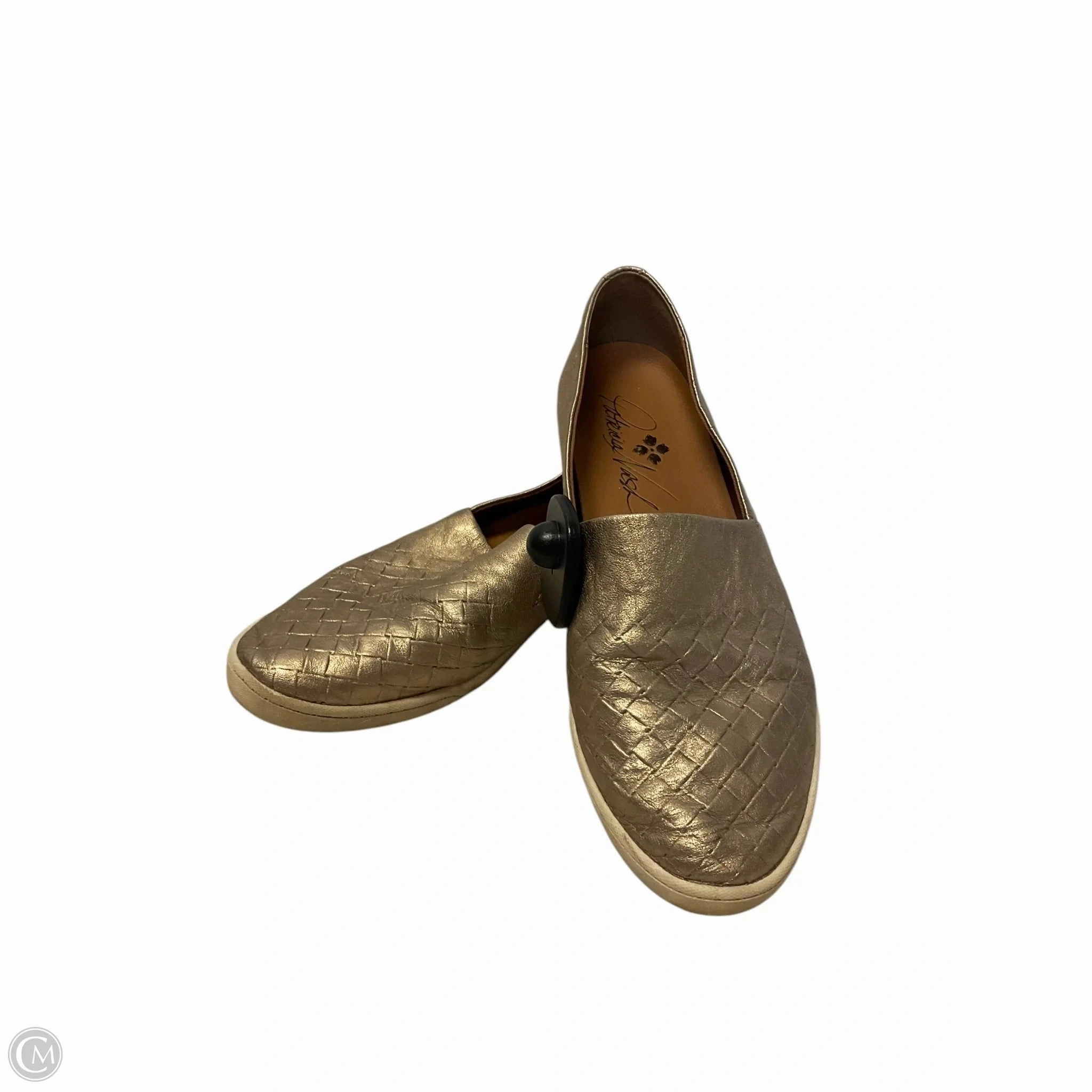 Open Toe Shoes Business Casual Shoes Designer By Patricia Nash In Gold, Size: 8.5