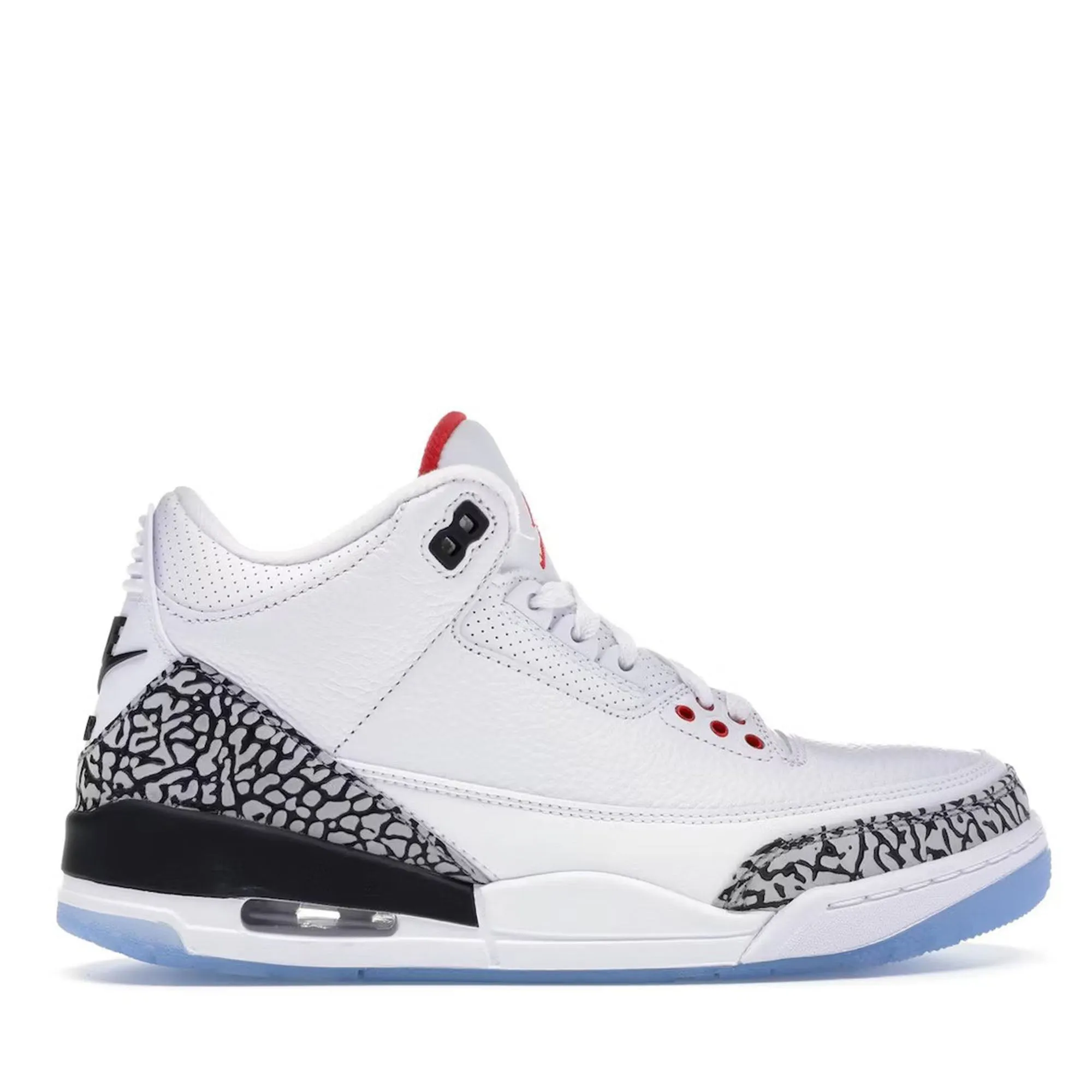 Jordan 3 Retro Free Throw Line White Cement Extra Wide Slip On Sneakers