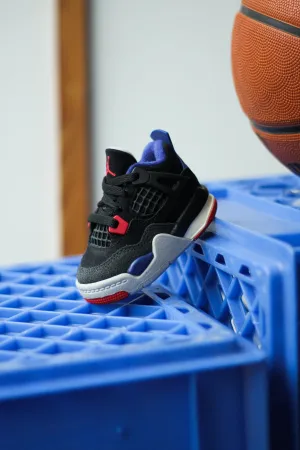 JORDAN 4 RETRO (TD) "BLACK/FIRE RED-DEEP ROYAL BLUE" Balenciaga Sneakers Sock