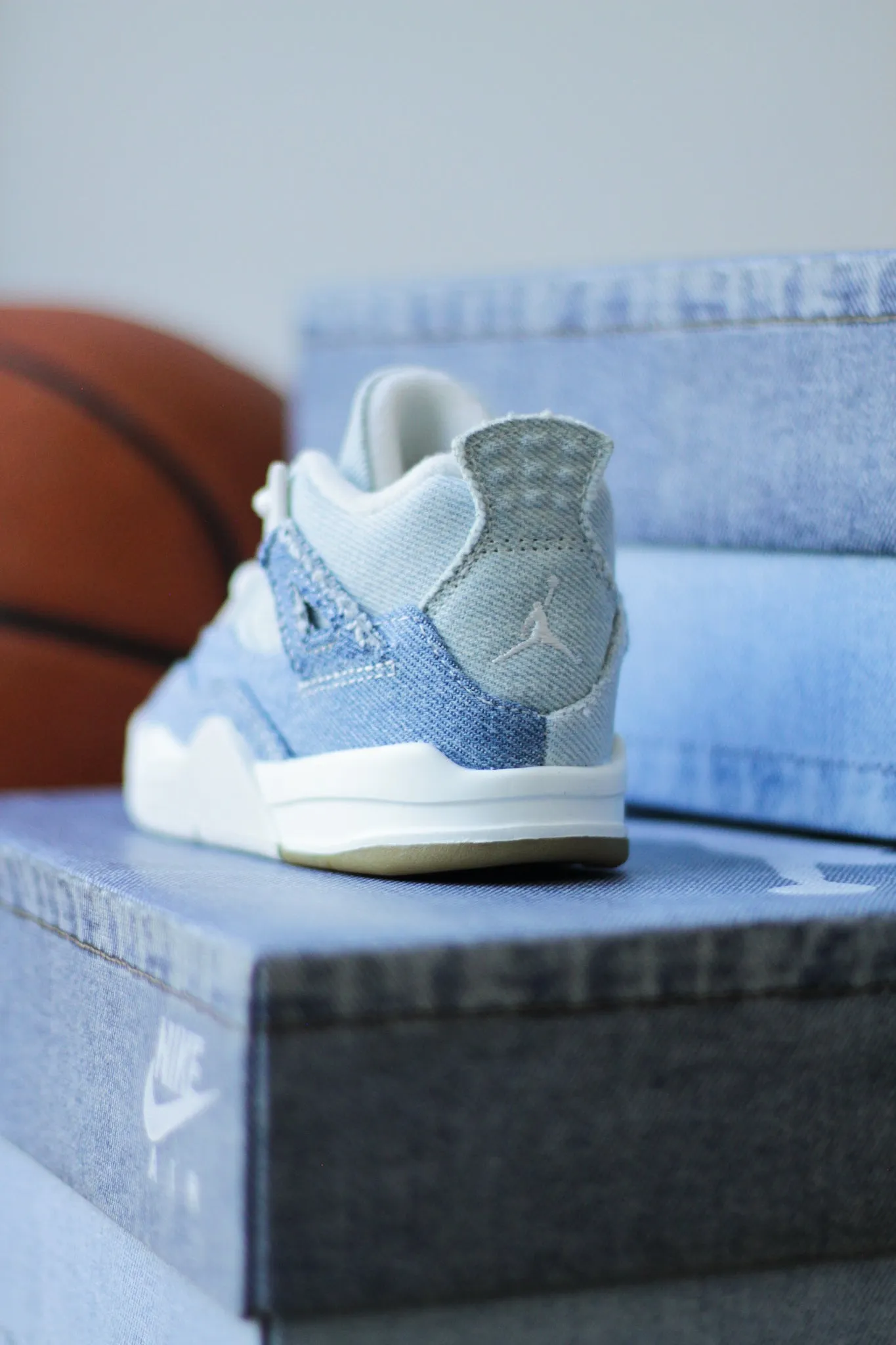 JORDAN 4 RETRO (TD) "SAIL/WORN BLUE-METALLIC GOLD" Sneakers Zappos