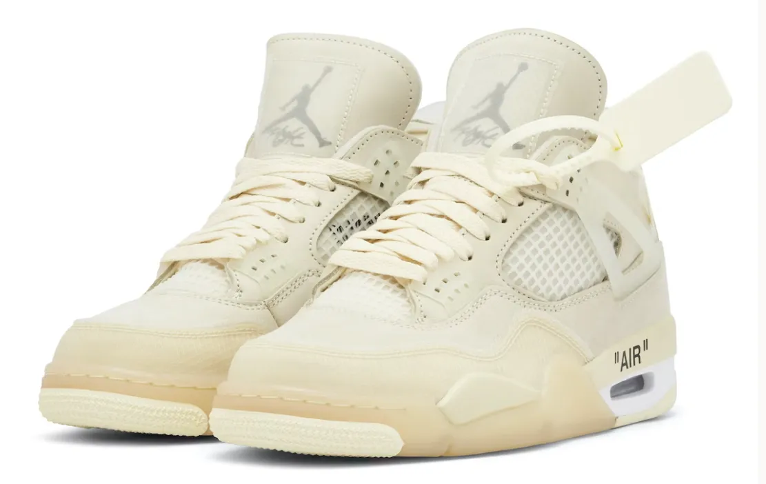 Coolest Sneakers JORDAN 4 X OFF WHITE SAIL