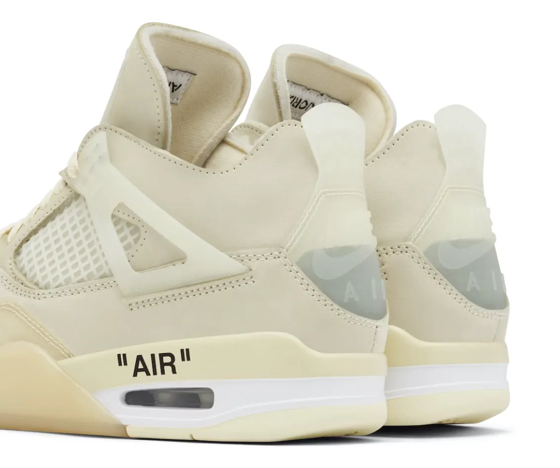 JORDAN 4 X OFF WHITE SAIL Comfy Sneakers For Walking
