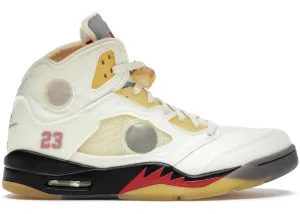 Jordan 5 Retro Off-White Sail Sneakers That Look Like Dress Shoes