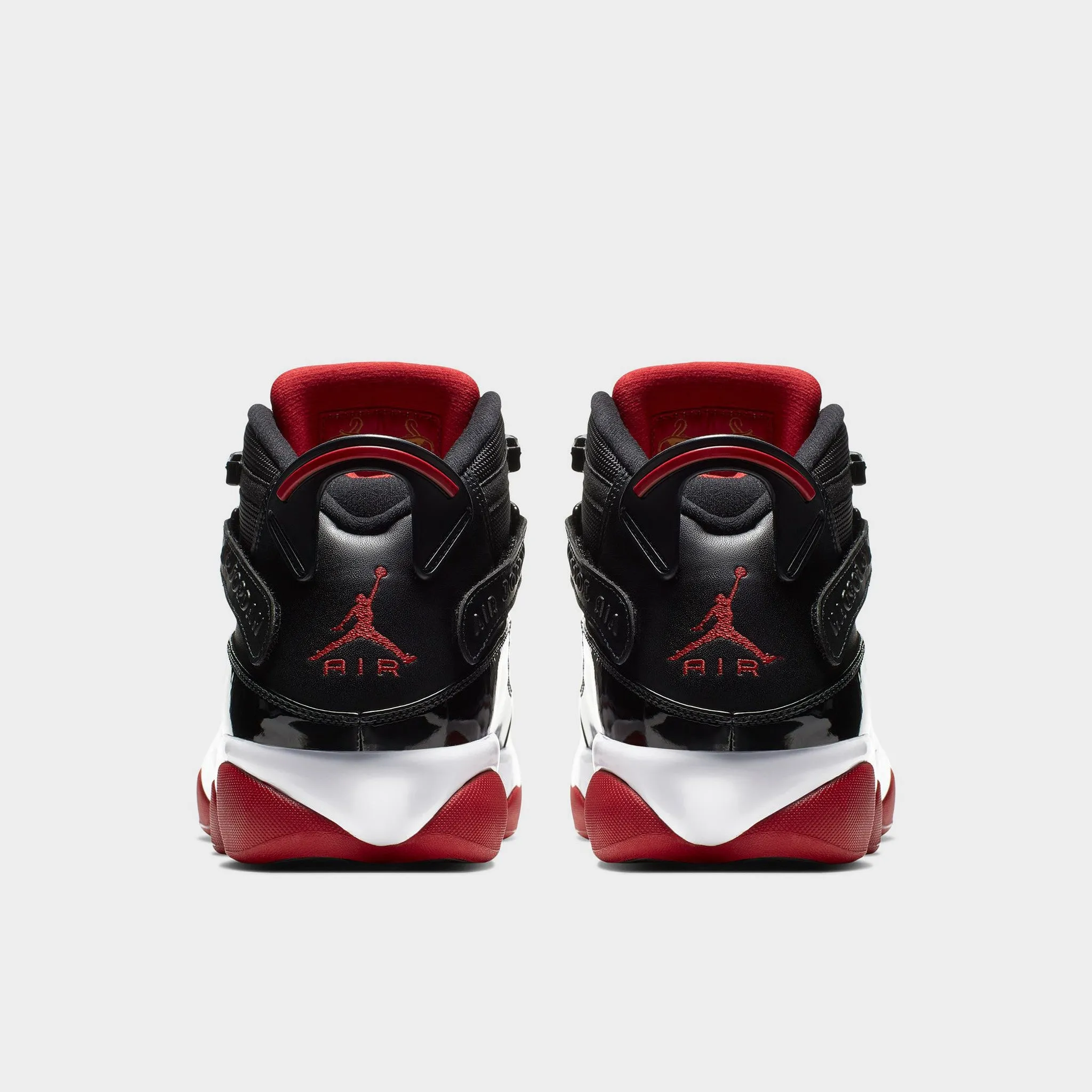 Jordan 6 Rings Black / Varsity Red - White Best High Top Sneakers