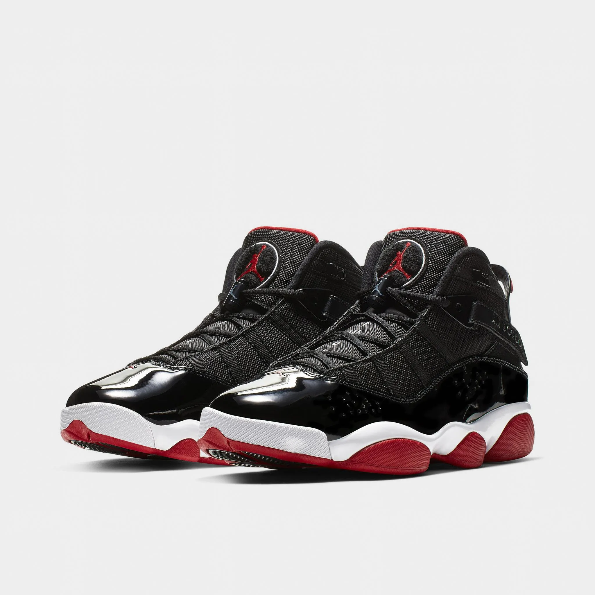 Air Trainer Sneakers Jordan 6 Rings Black / Varsity Red - White