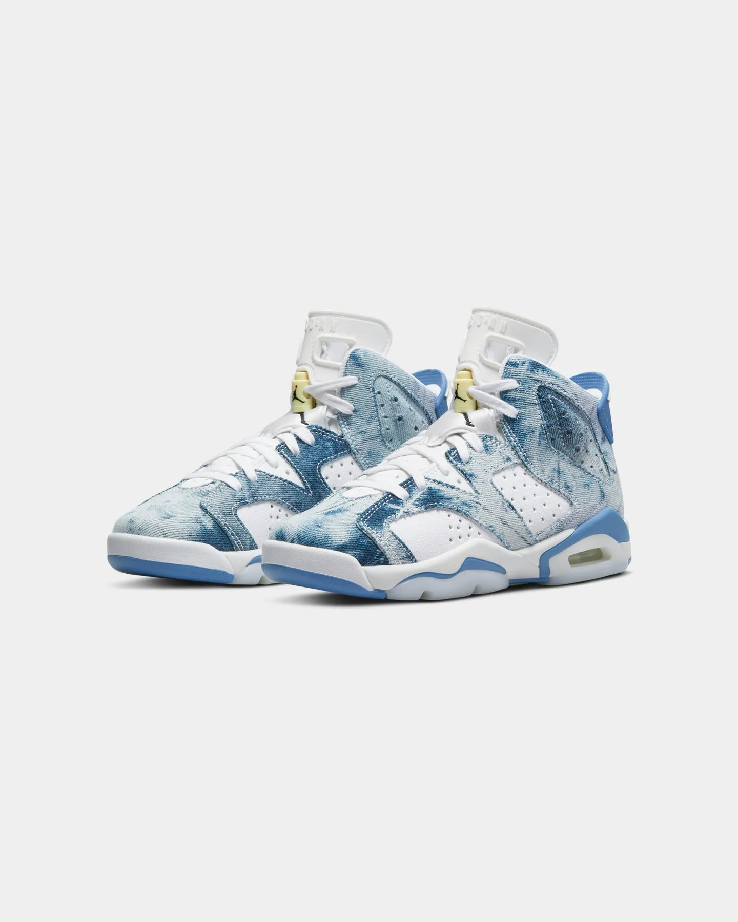 Jordan Kid's Air Jordan 6 Retro (GS) "Washed Denim" White/Dutch Blue Easy Rider Vintage Sneakers