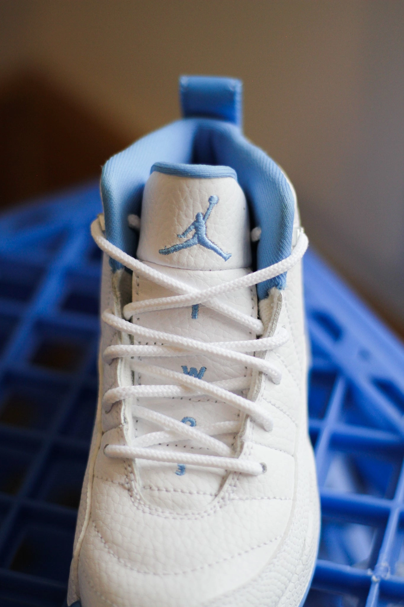 JORDAN 12 RETRO (PS) "WHITE/UNIVERSITY BLUE-METALLIC SILVER" Killshot Sneakers