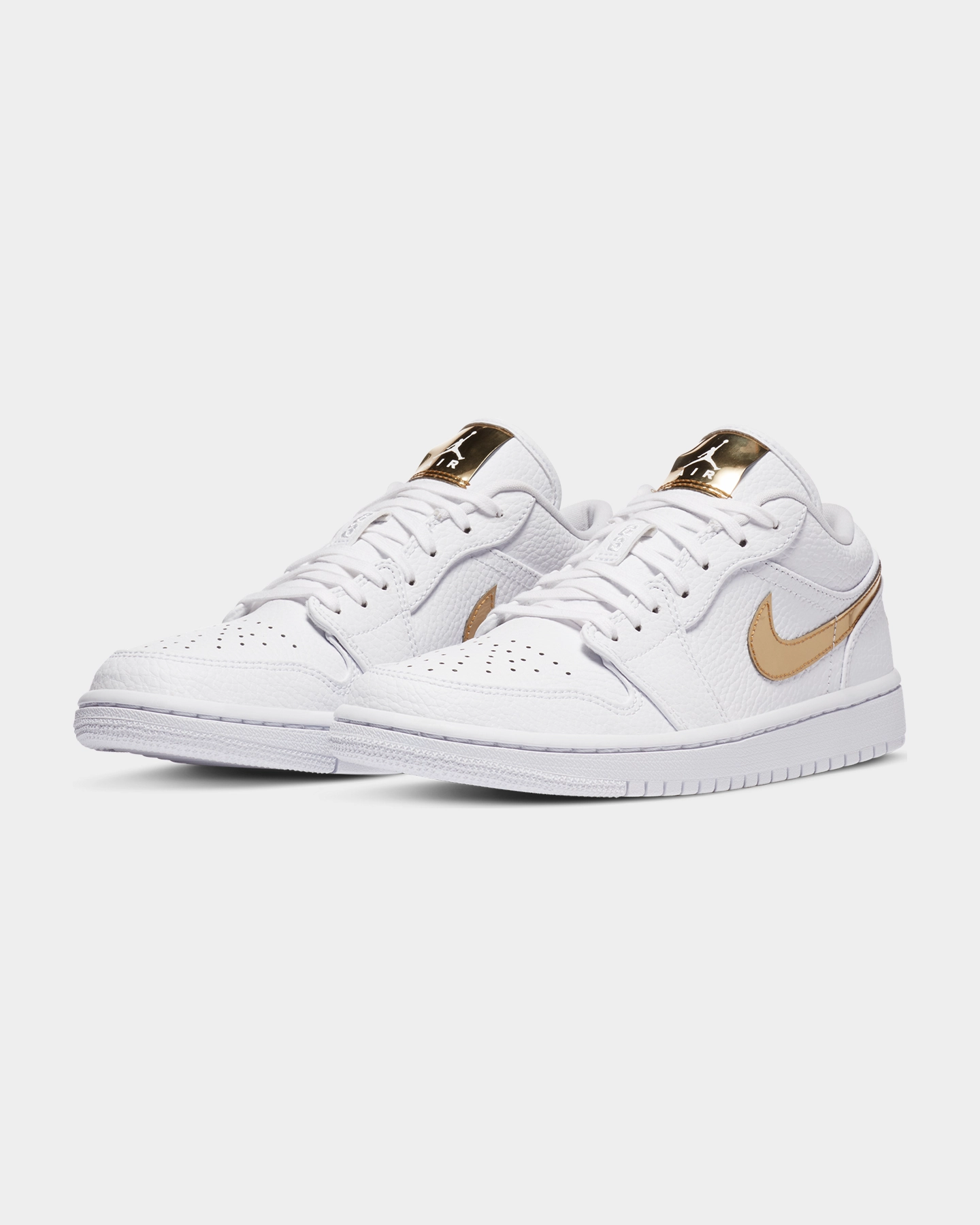 Jordan Women's Air Jordan 1 Low SE "Metallic Gold" White/Metallic Gold Best Casual Hiking Shoes