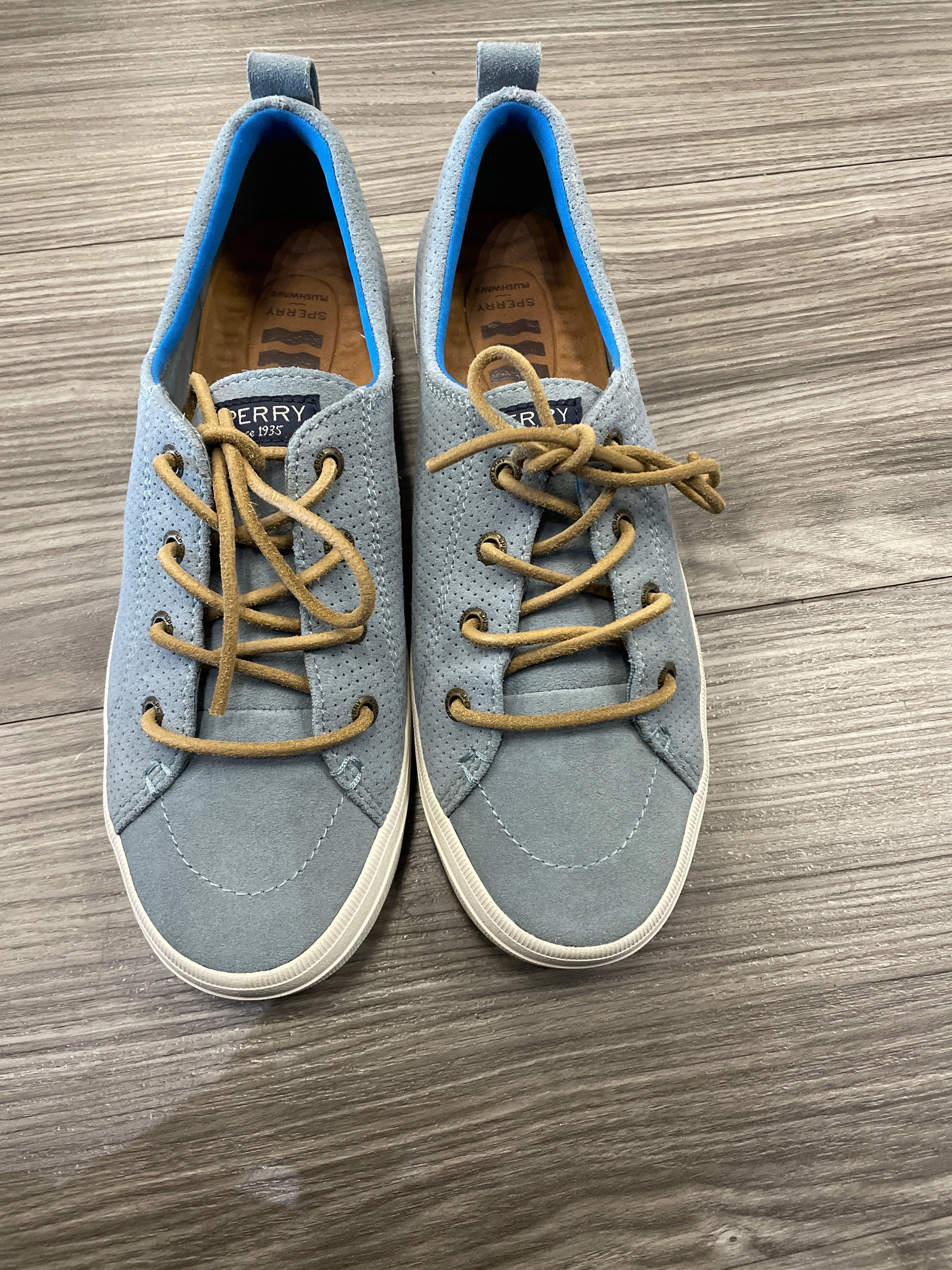 Blue Shoes Flats Sperry, Size 7.5 Chef Shoes