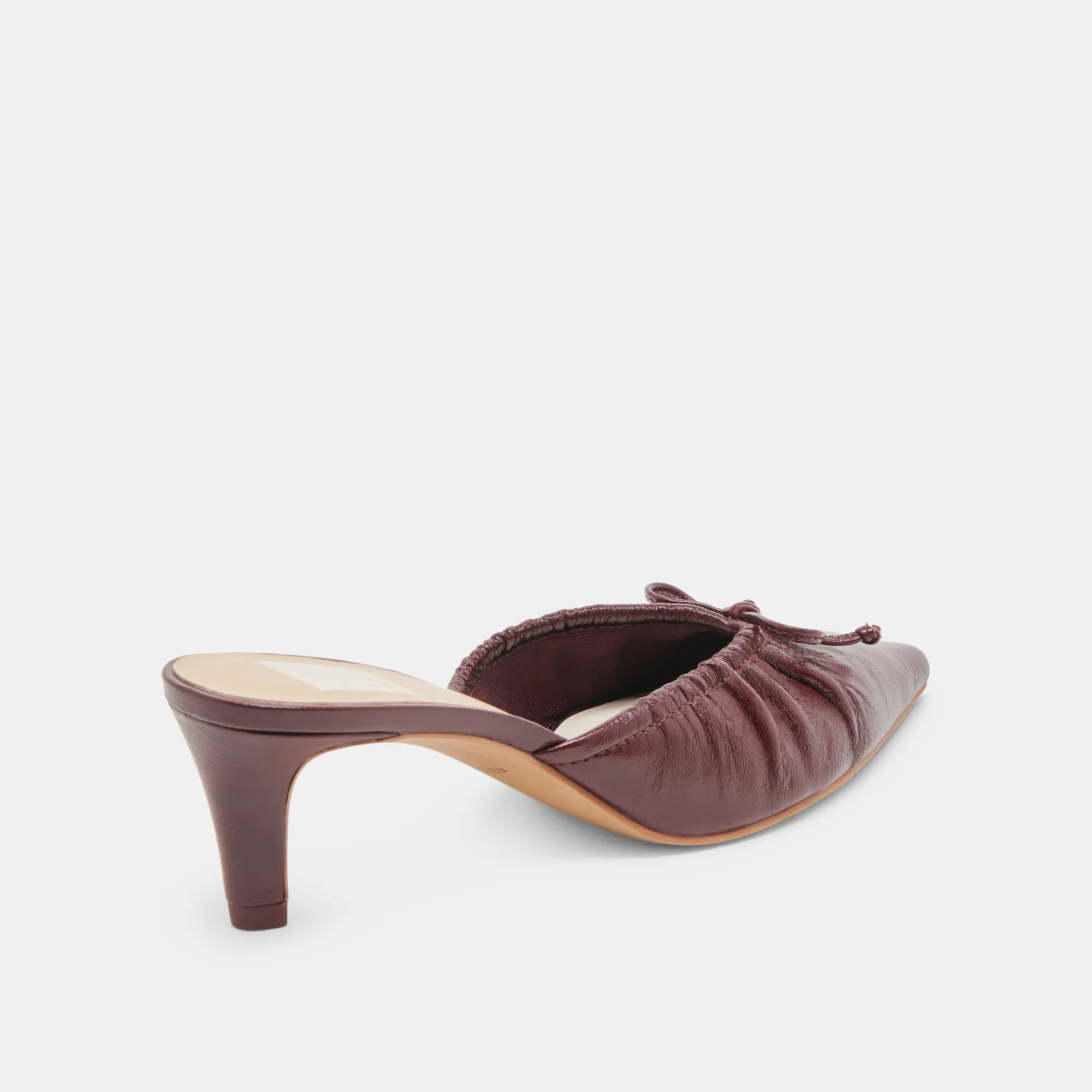 KAIRI MID HEELS CRANBERRY CRINKLE PATENT High Heel Ankle Boots