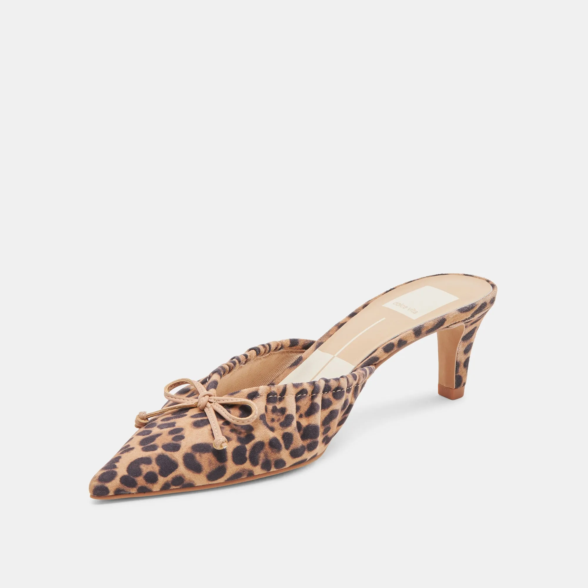 KAIRI MID HEELS DK LEOPARD SUEDE Sparkly Glitter High Heels