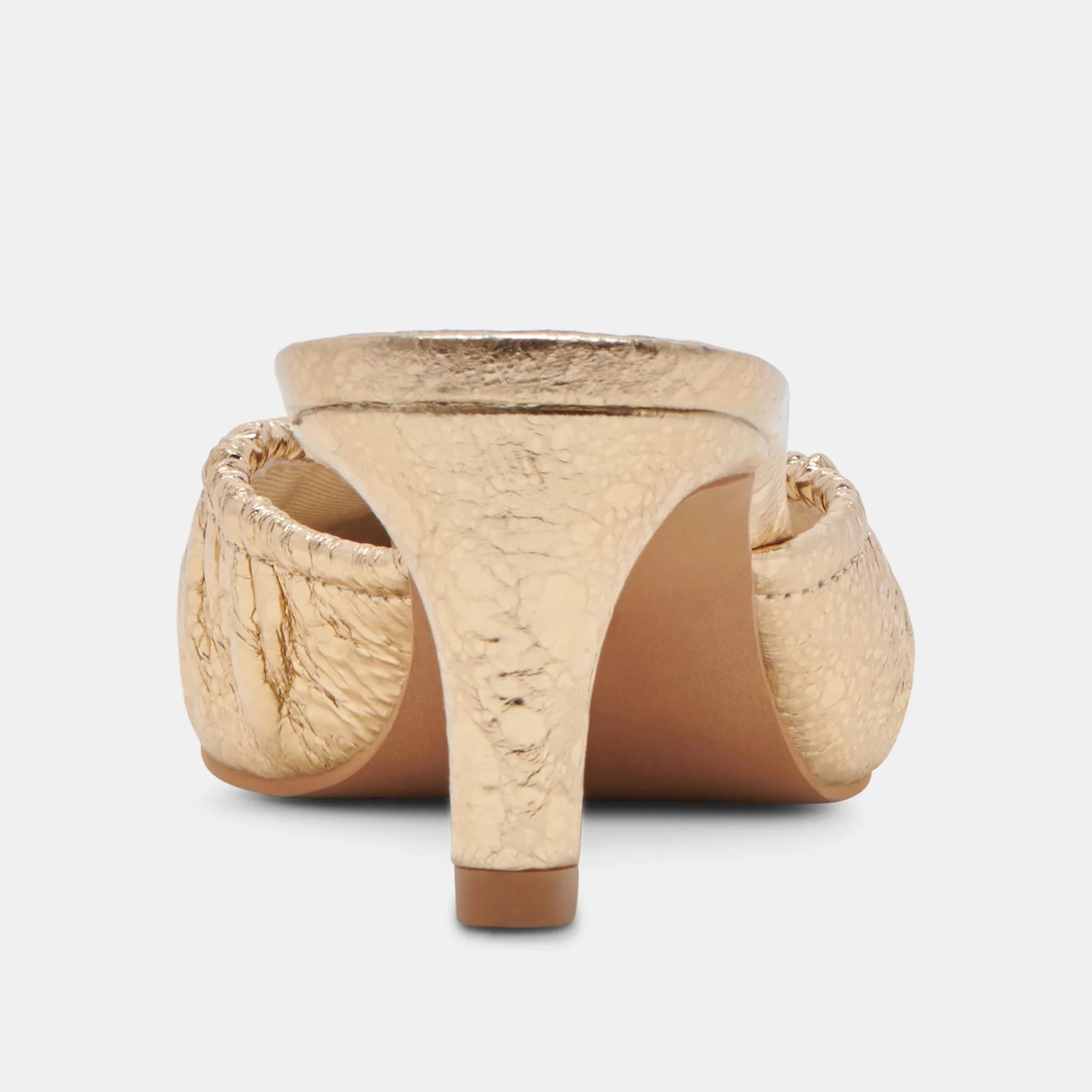 KAIRI MID HEELS GOLD DISTRESSED LEATHER Ivory High Heels