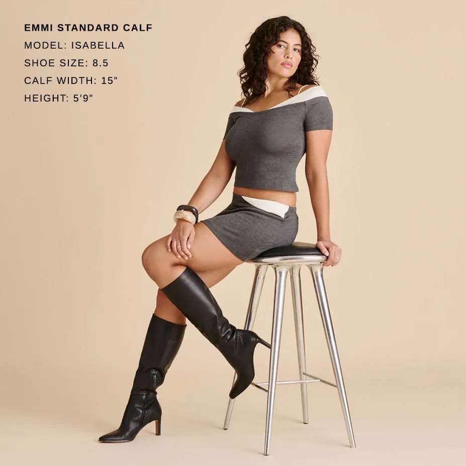 EMMI BOOTS BLACK LEATHER Toms Ankle Boots