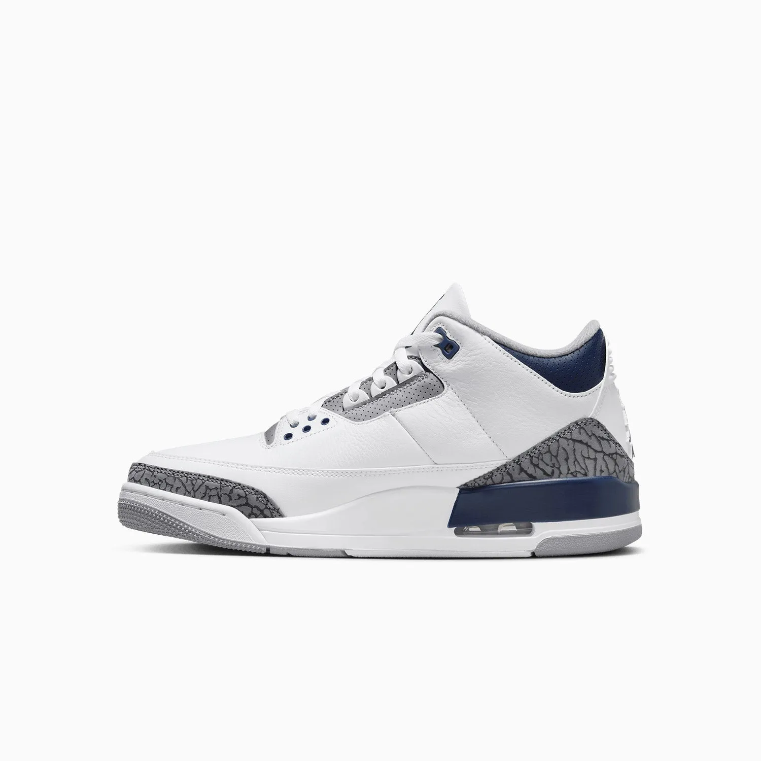 Men's Air Jordan 3 Retro "Midnight Navy" And Black Sneakers